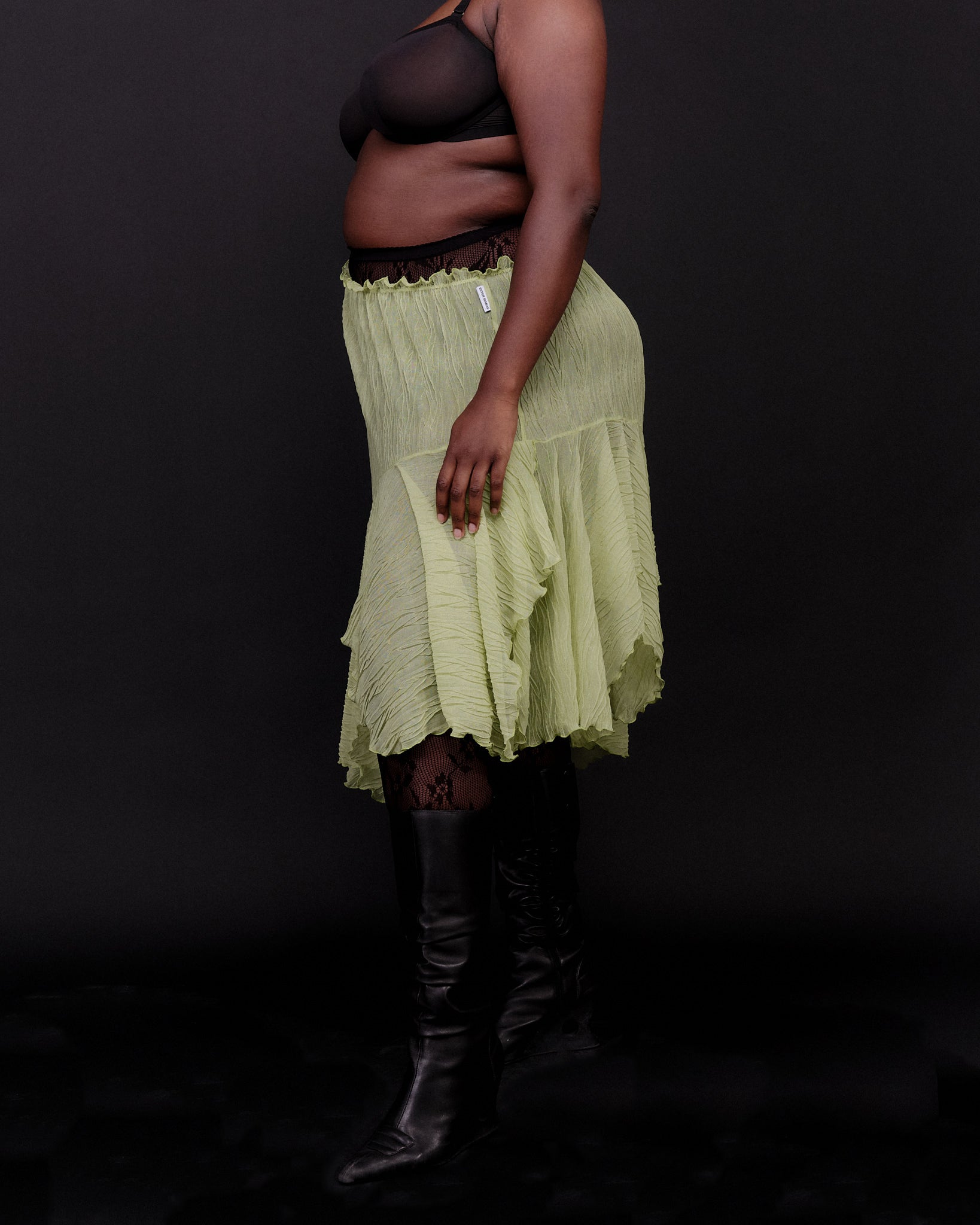 Ester Manas (BRZ EXCLUSIVE) - Pistachio Asymmetrical Skirt (XL-4X)