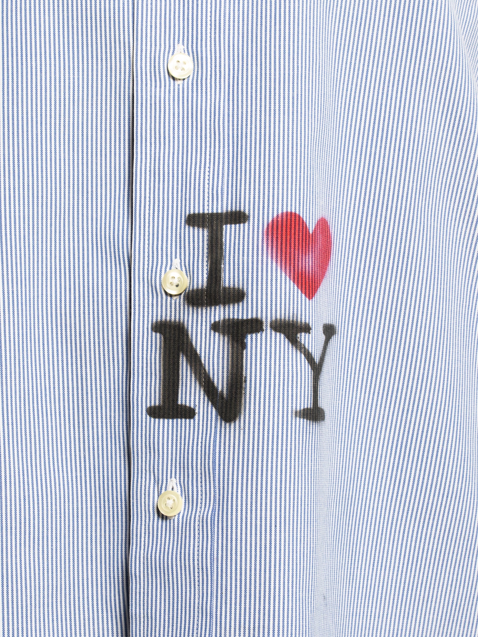 Femlord x BRZ - "I Love NY" Pinstripe Button Up (4X)
