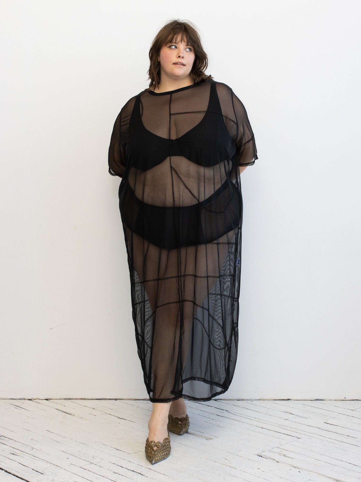 Elyse on Mars - Sheer Panel Dress