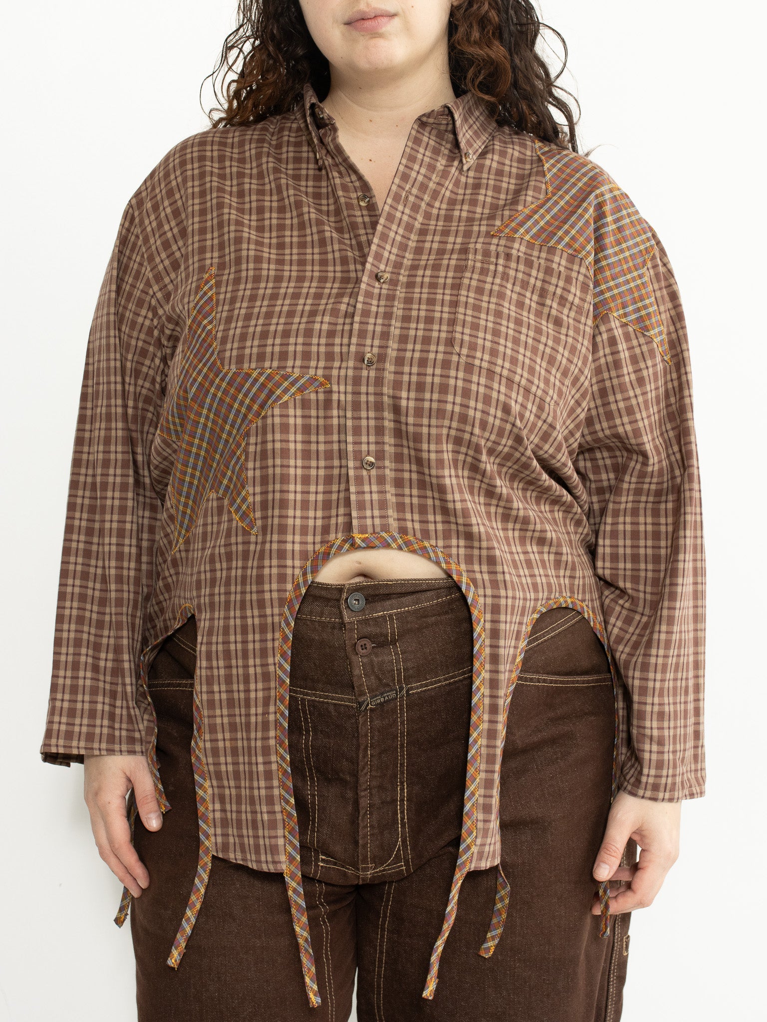 Tiberi - Brown Reworked Star Shirt (2X)