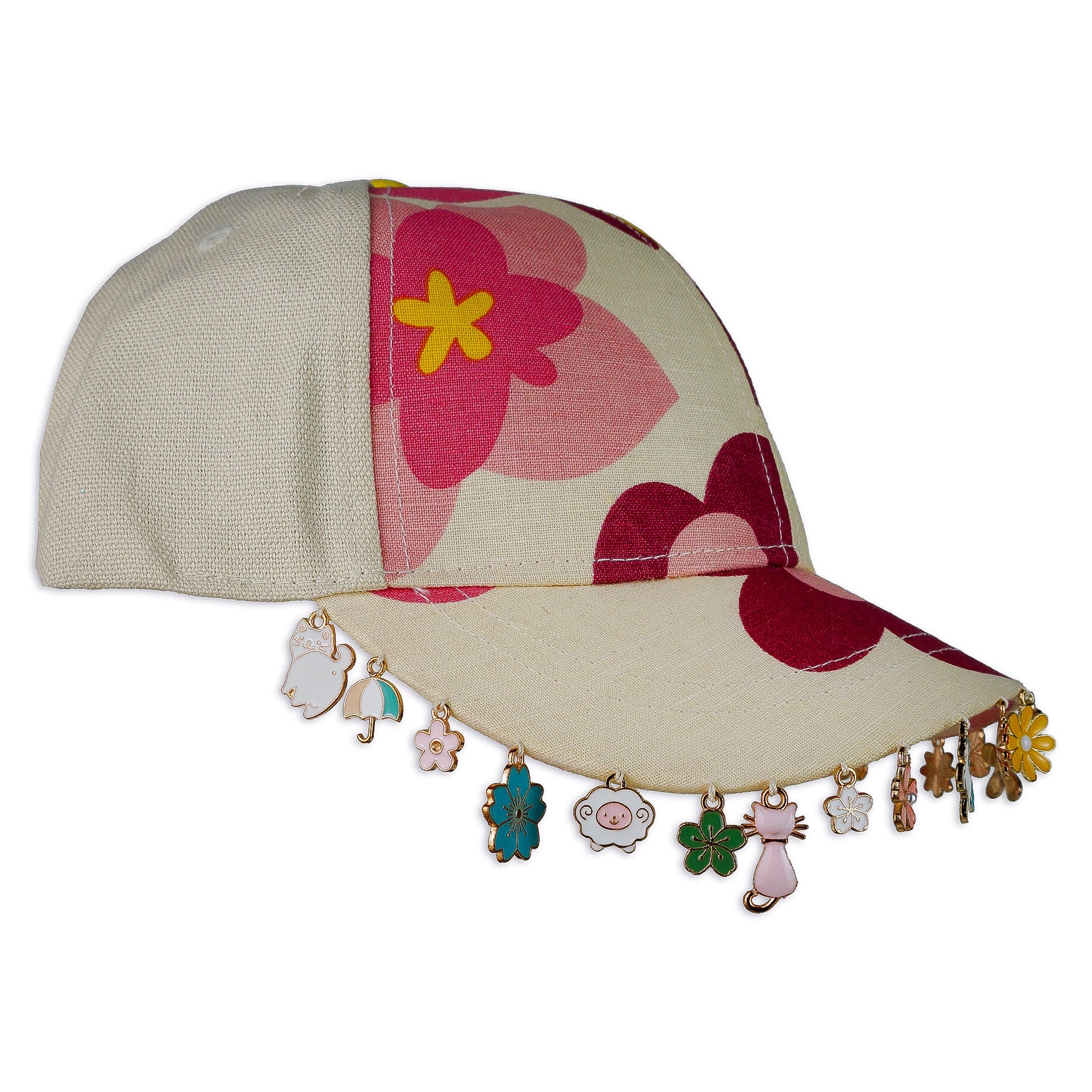 Zoe Grinfield - Pink Flowers Charm Hat