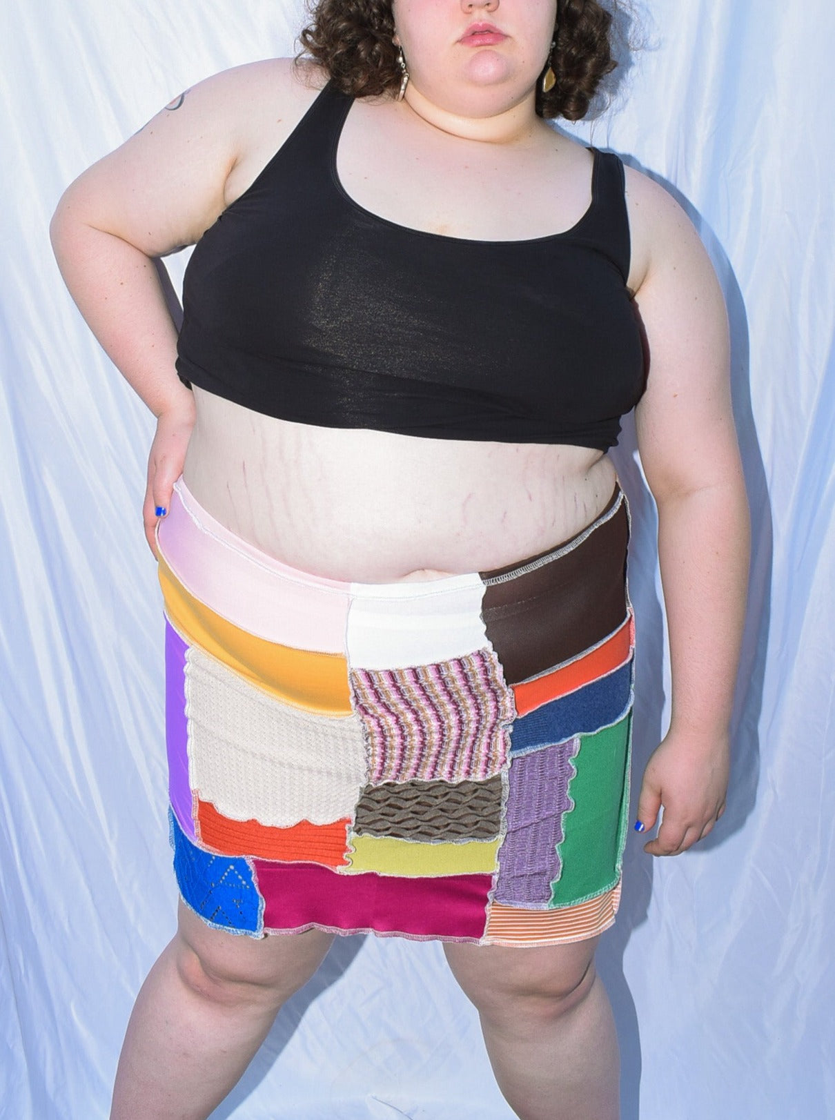 FiOT - Rainbow Patchwork Mini Skirt