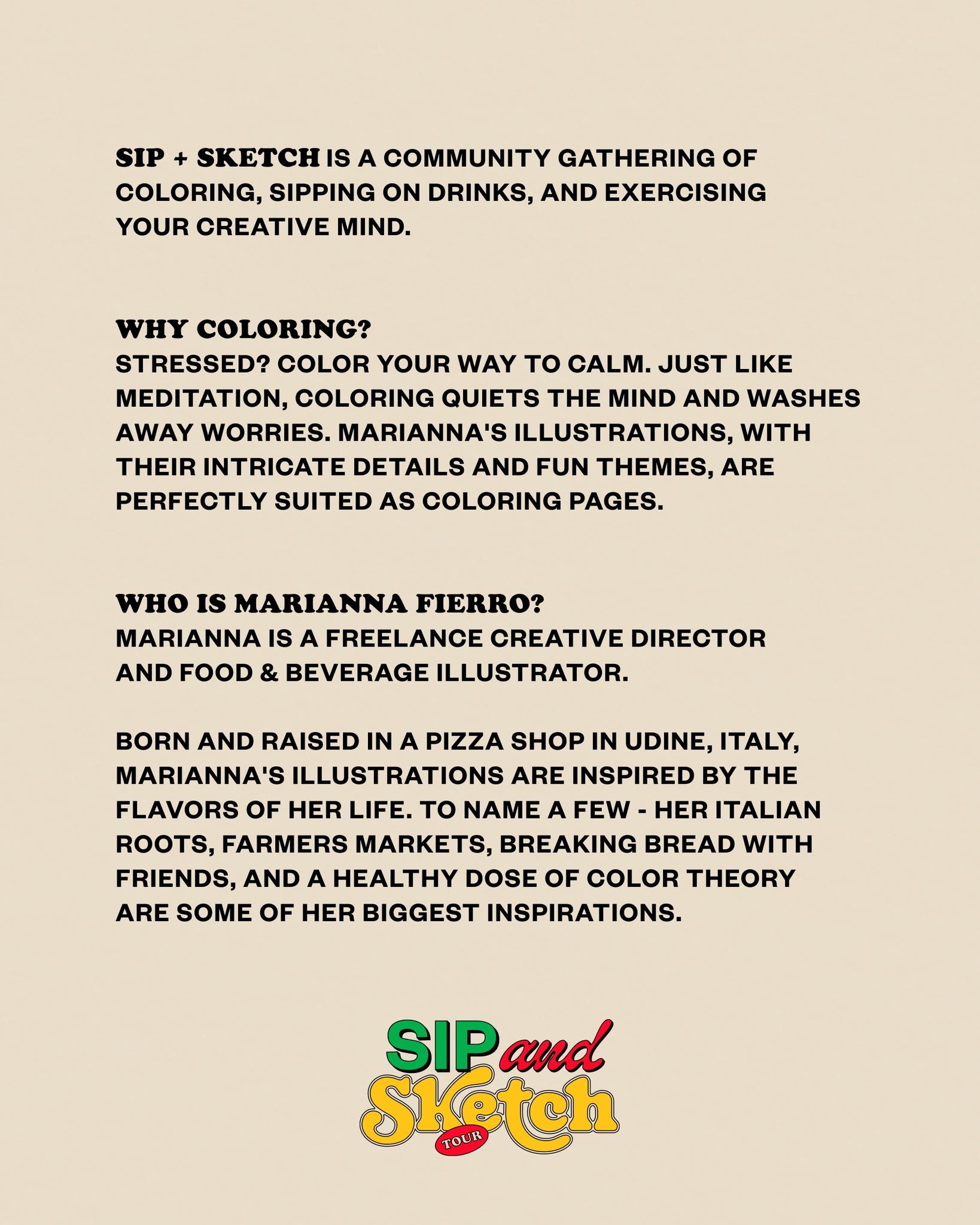 TICKETS: Sip & Sketch with Marianna Fierro - 5/10