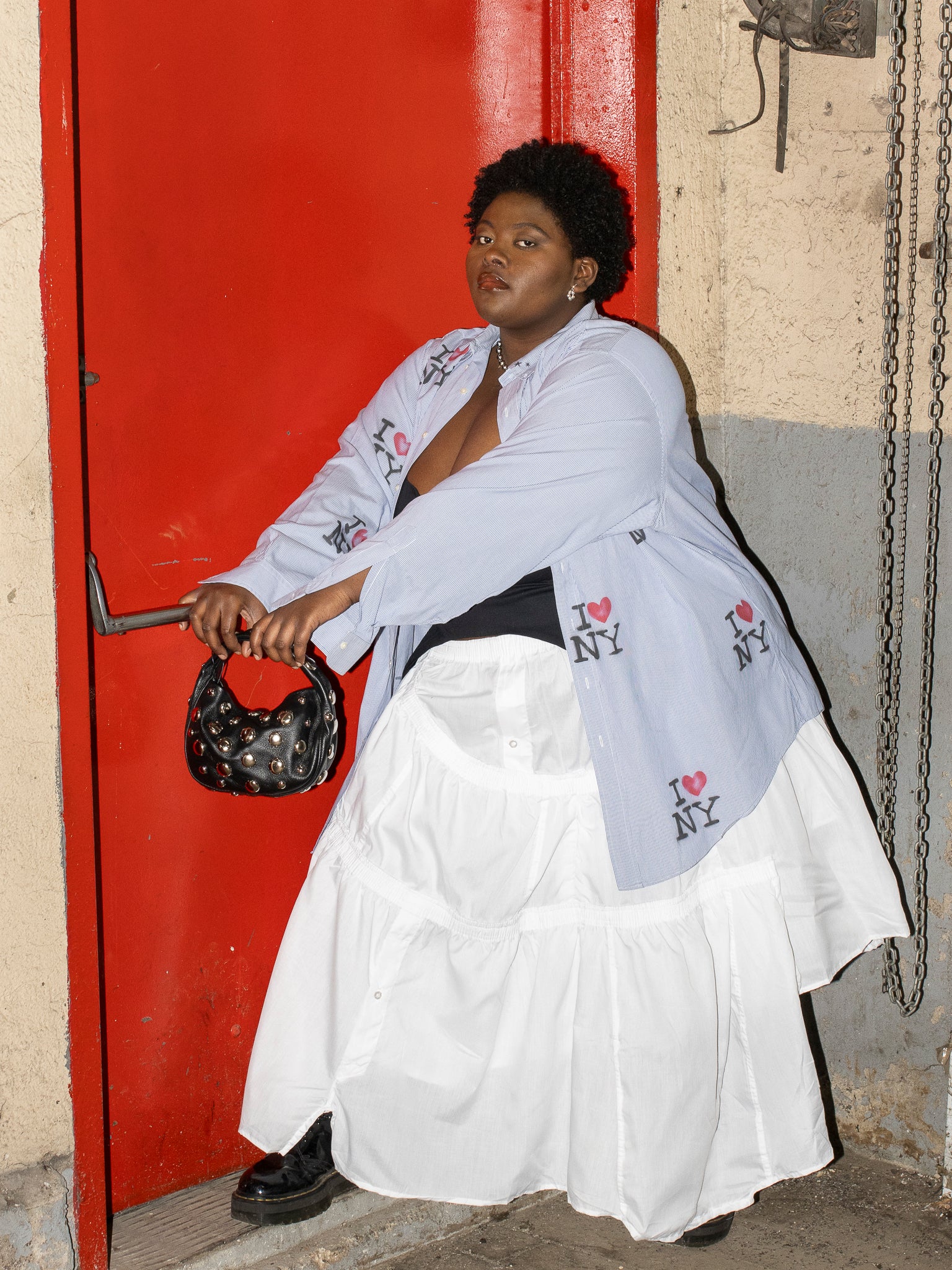 Dauan Jacari - Spiral Boxer Skirt in White