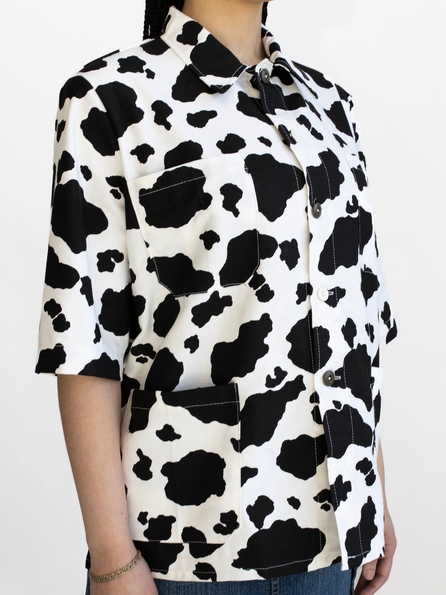 The Series - Cow Print Chore Shirt (L)