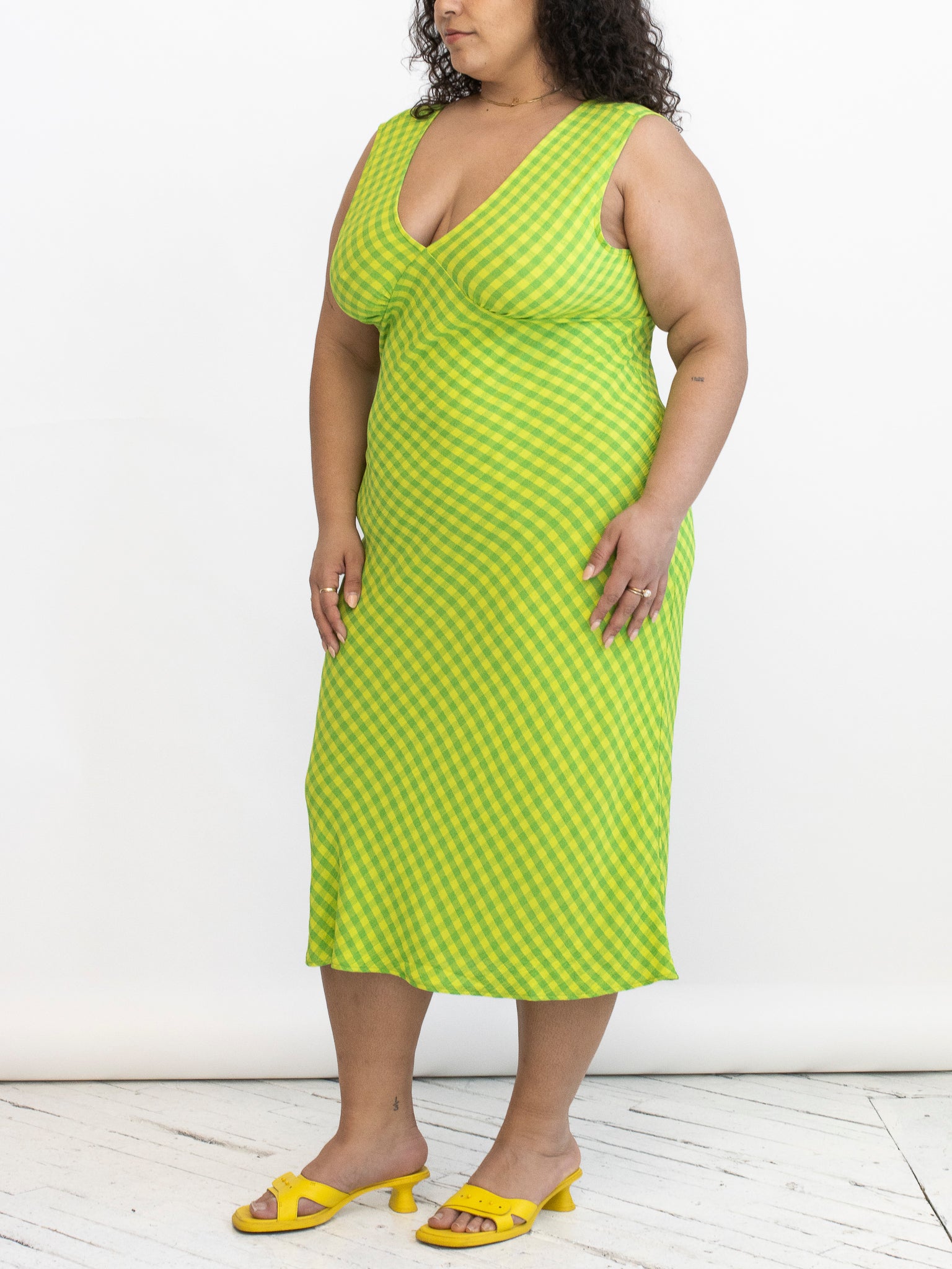 NLT - Green Gingham Dress