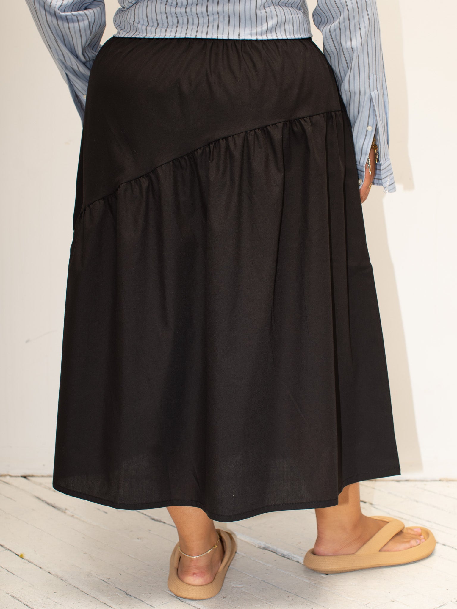 NLT - Black Danny Midi Skirt (1X-3X)