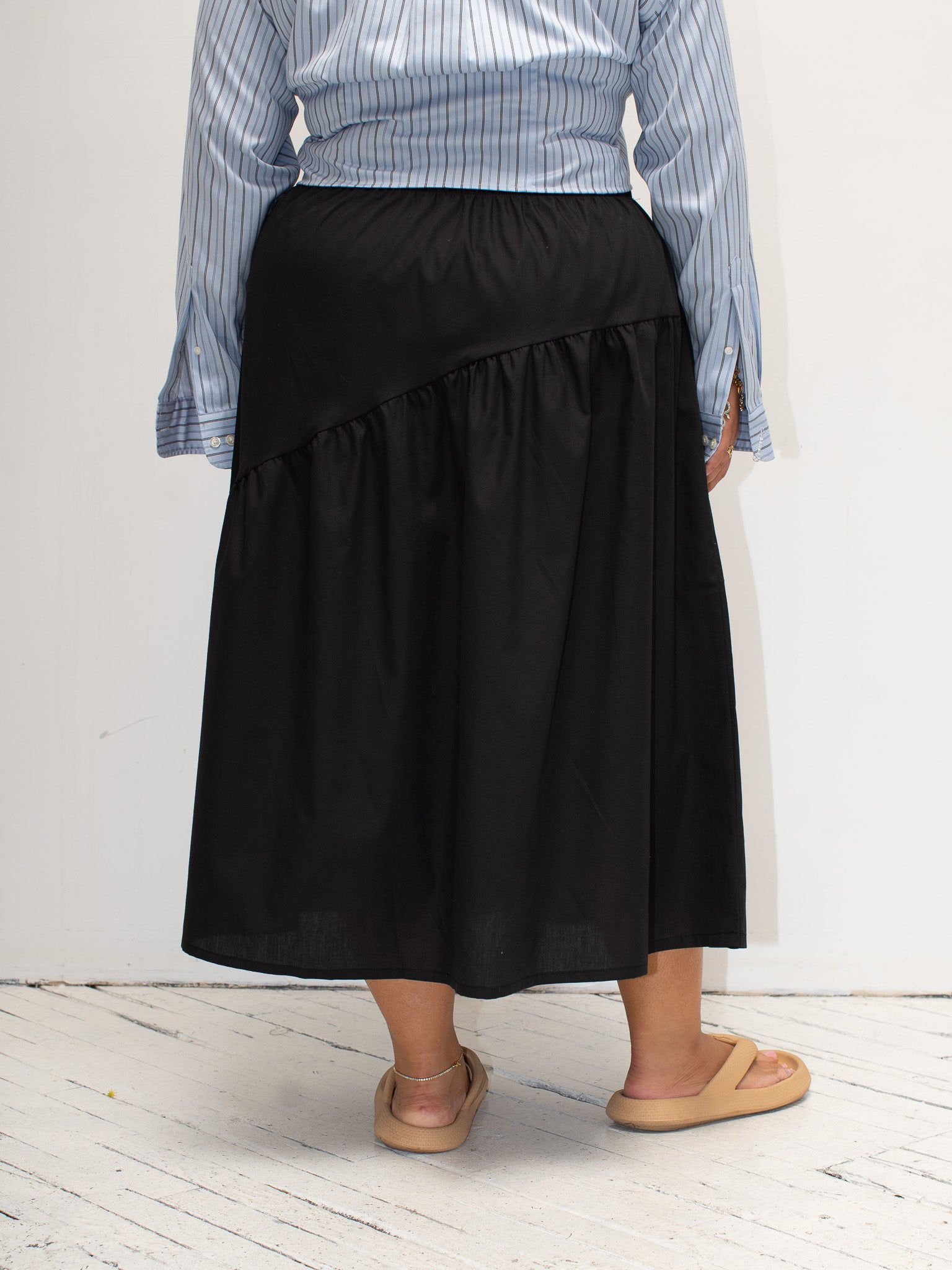 NLT - Black Danny Midi Skirt (1X-3X)