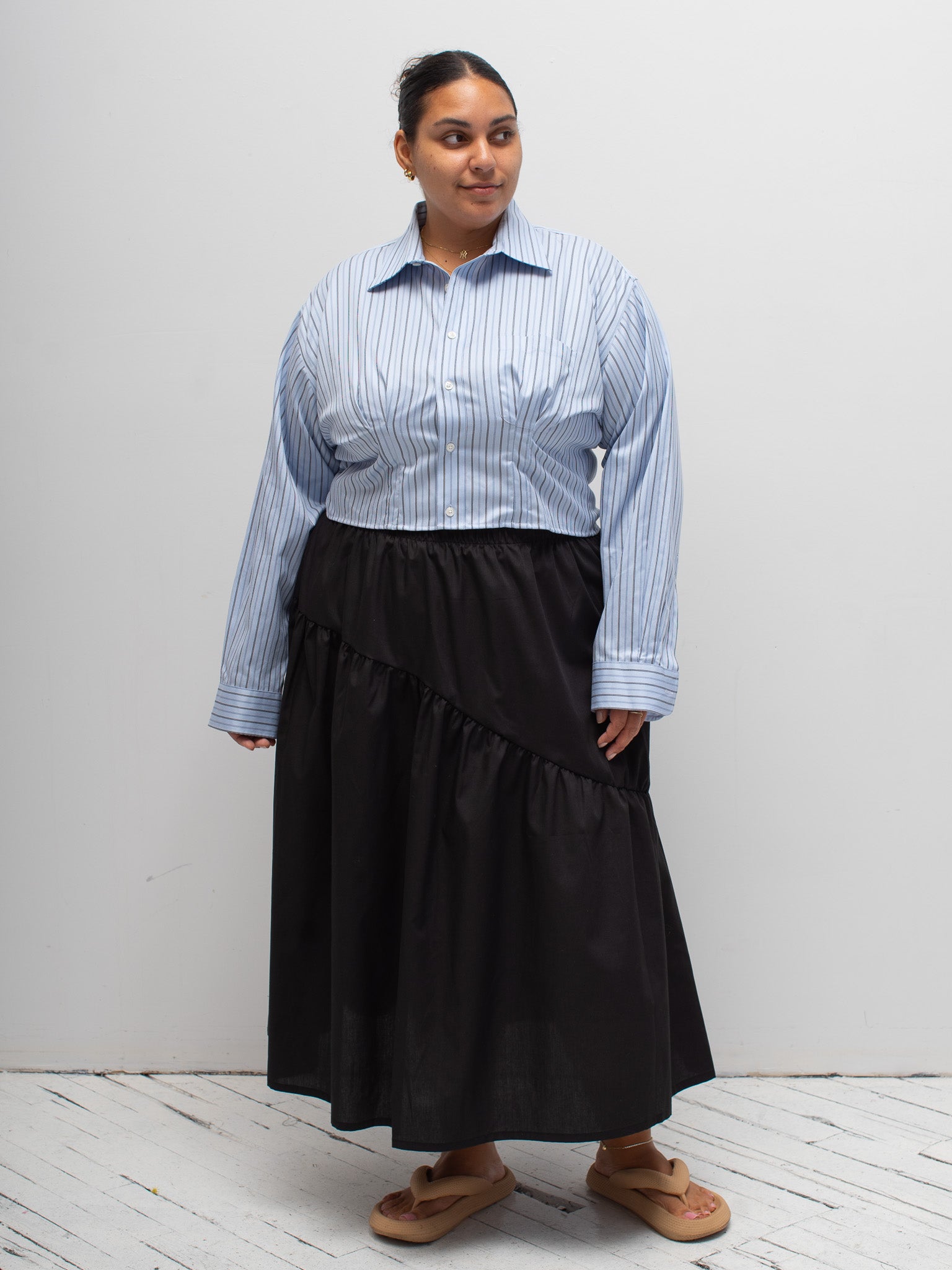 NLT - Black Danny Midi Skirt (1X-3X)