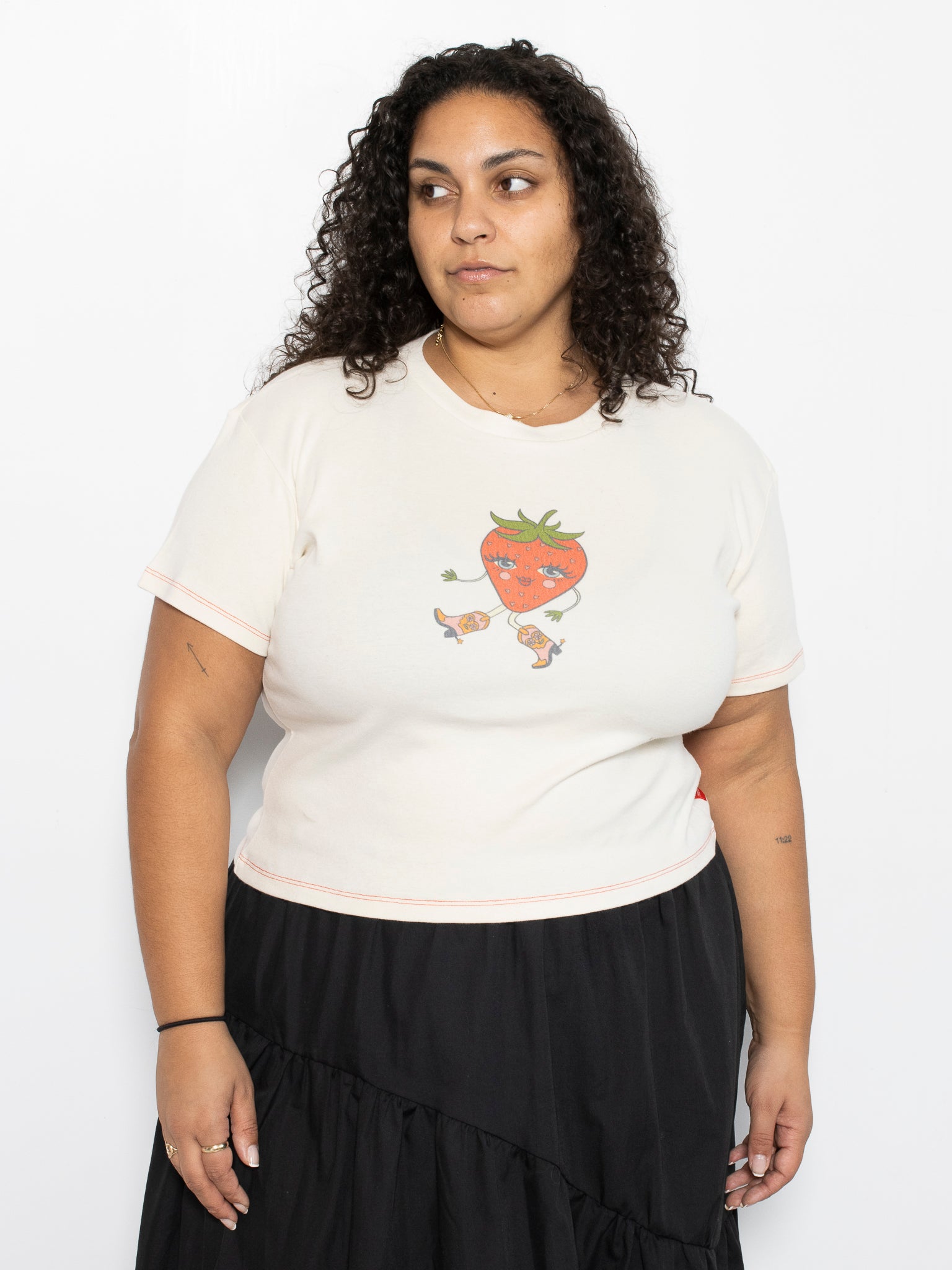 Fruit Face - Strawberry Cowgirl Baby Tee (2X)