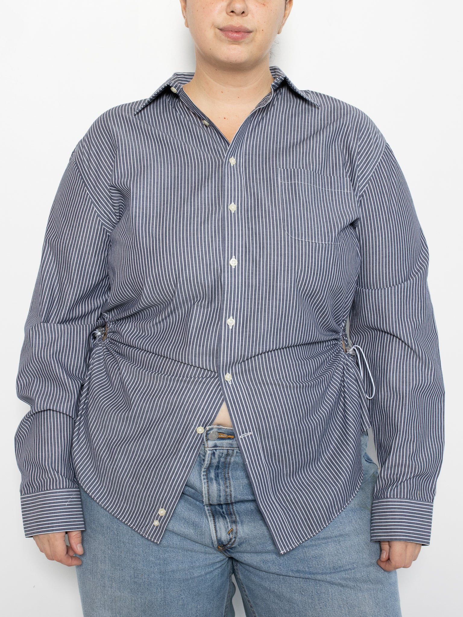 Nena Hansen - Blue Stripe Bungee Shirt (1X/2X)