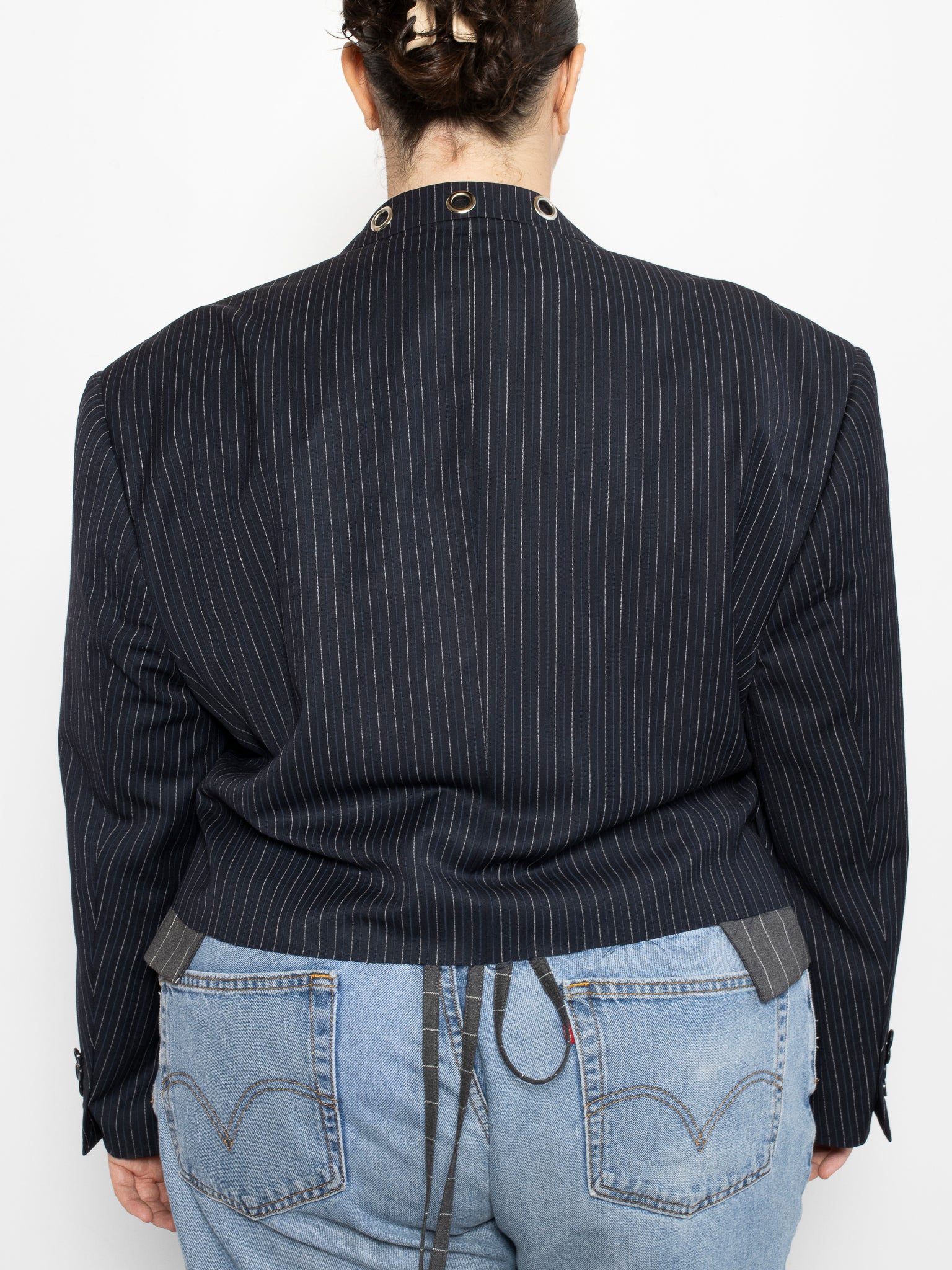 Shop Journal x BRZ - Embellished Pinstripe Hardware Blazer (2X)