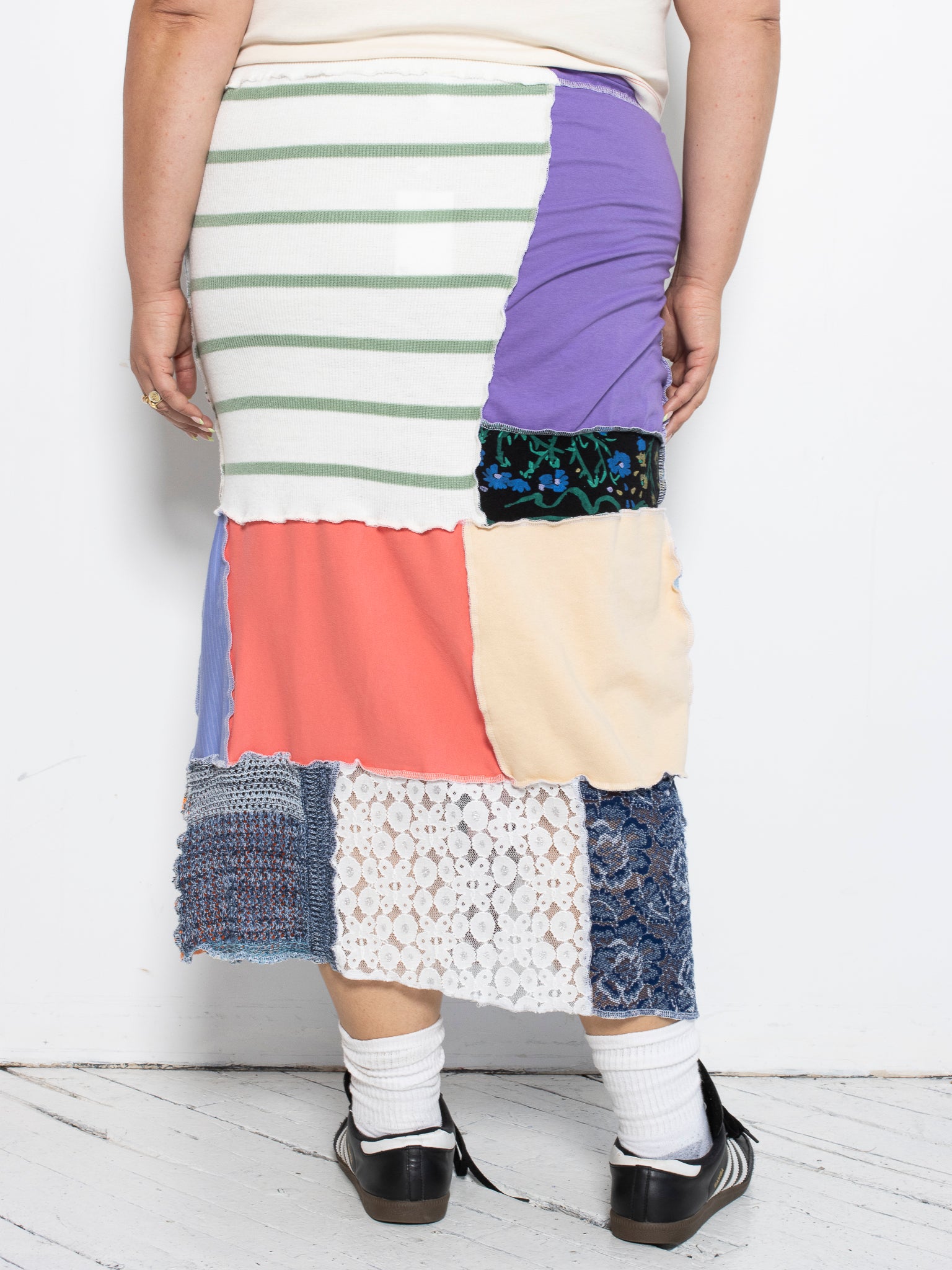 FiOT - Rainbow Patchwork Skirt (1X-3X)