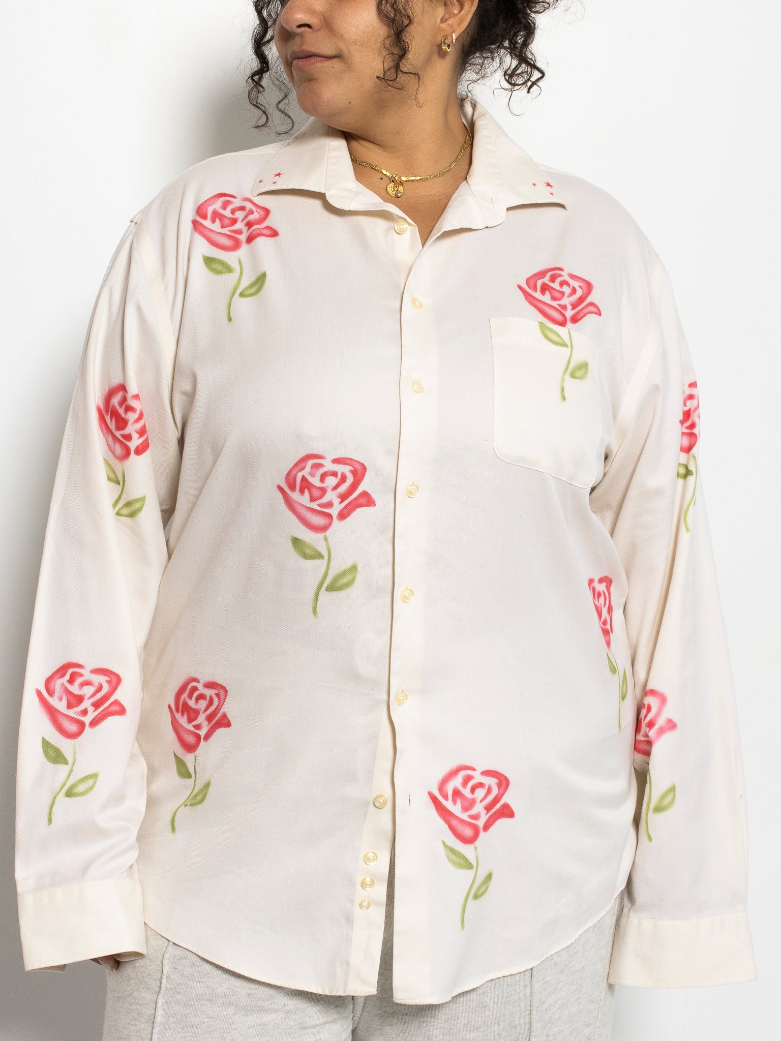 Femlord x BRZ - Cream Roses Shirt (1X)