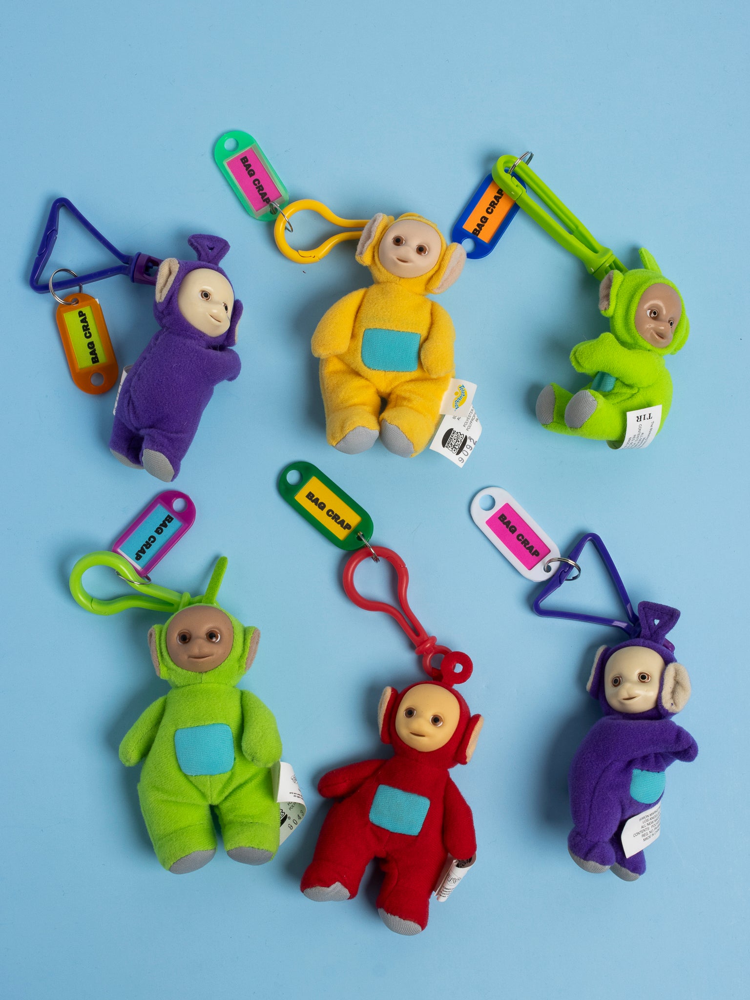 Bag Crap - Vintage 1999 Teletubbies Plush Bag Charms