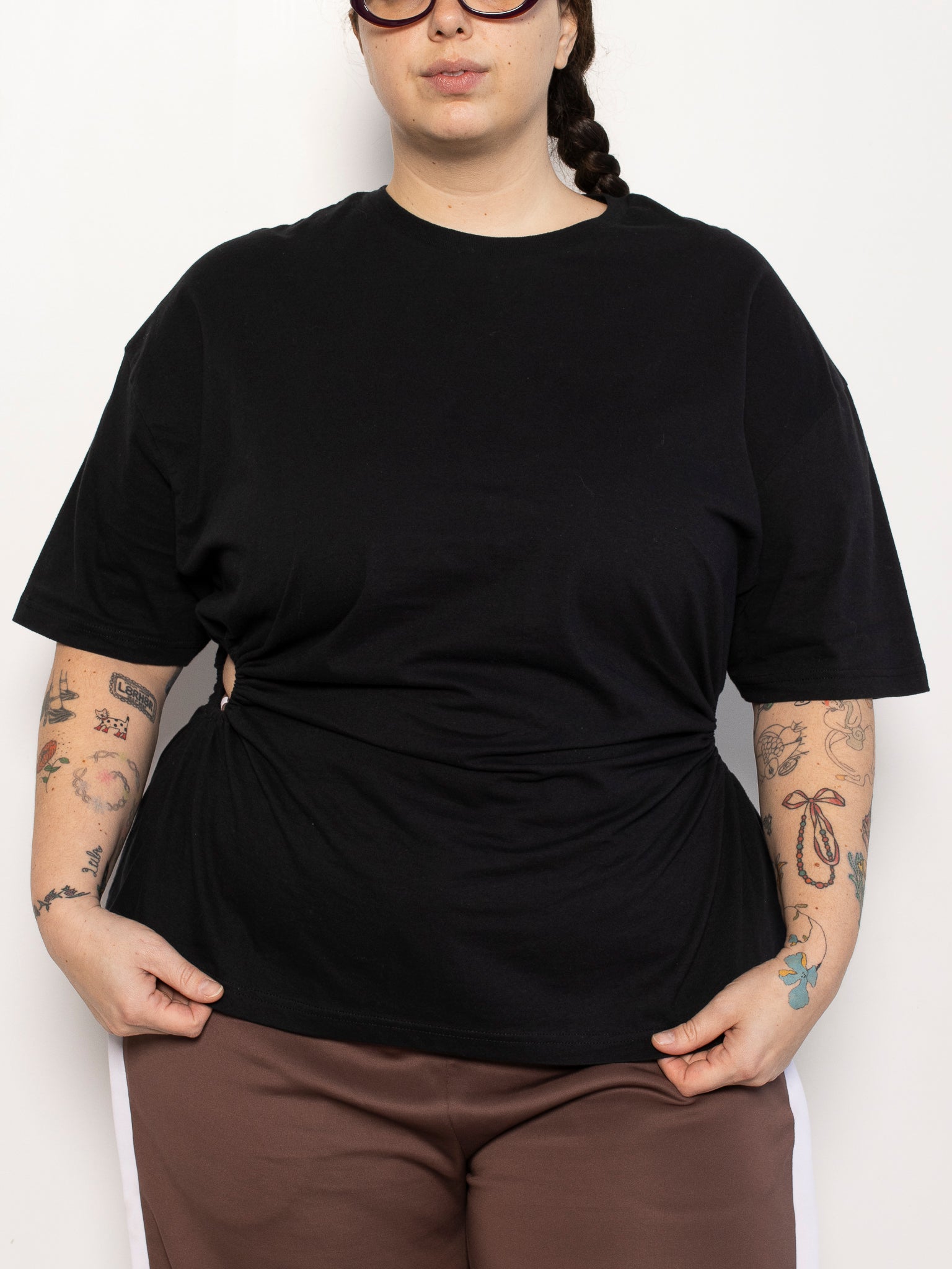 Shop Journal - Black Side Cut Out Tee (2X)