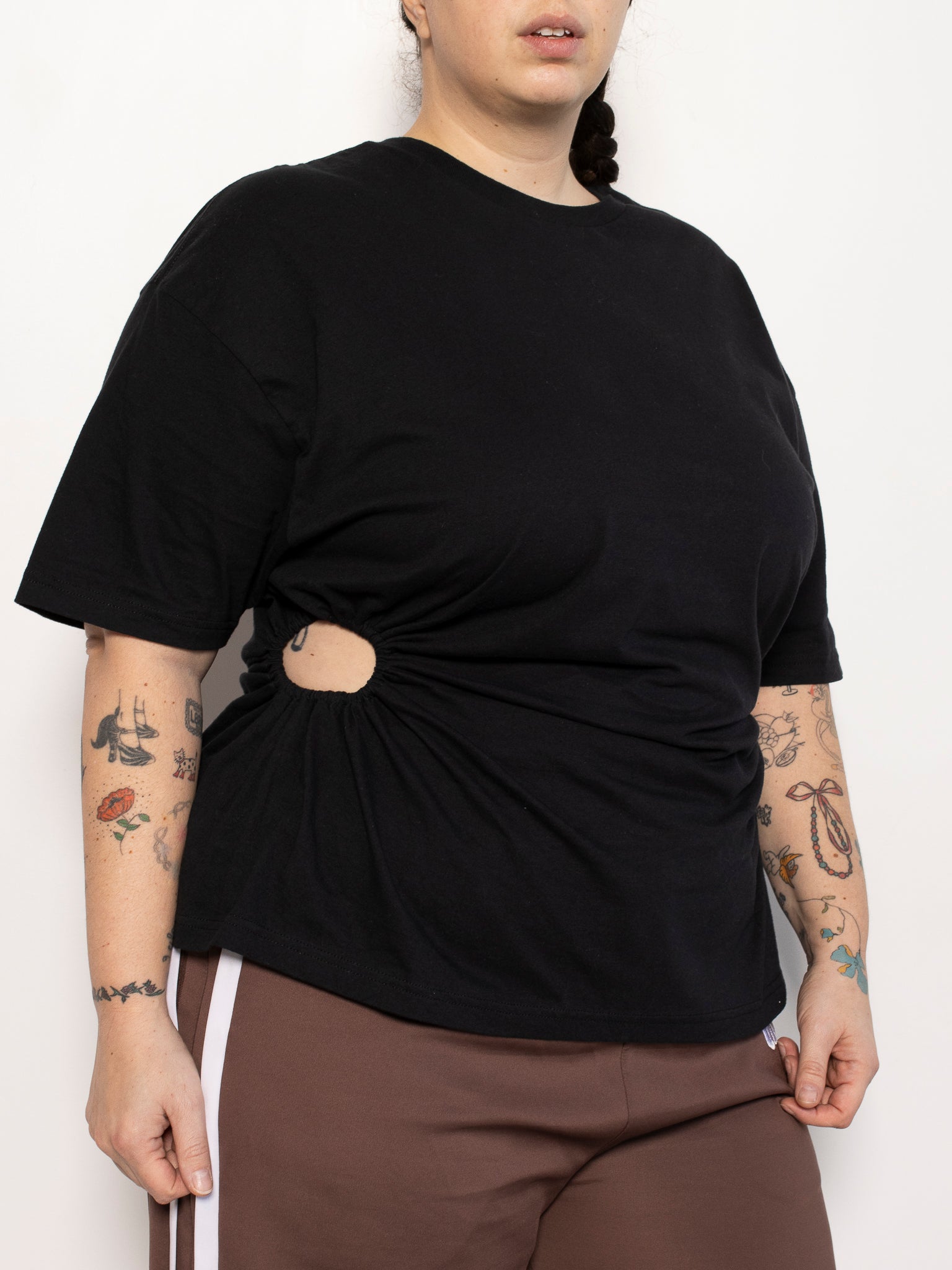 Shop Journal - Black Side Cut Out Tee (2X)