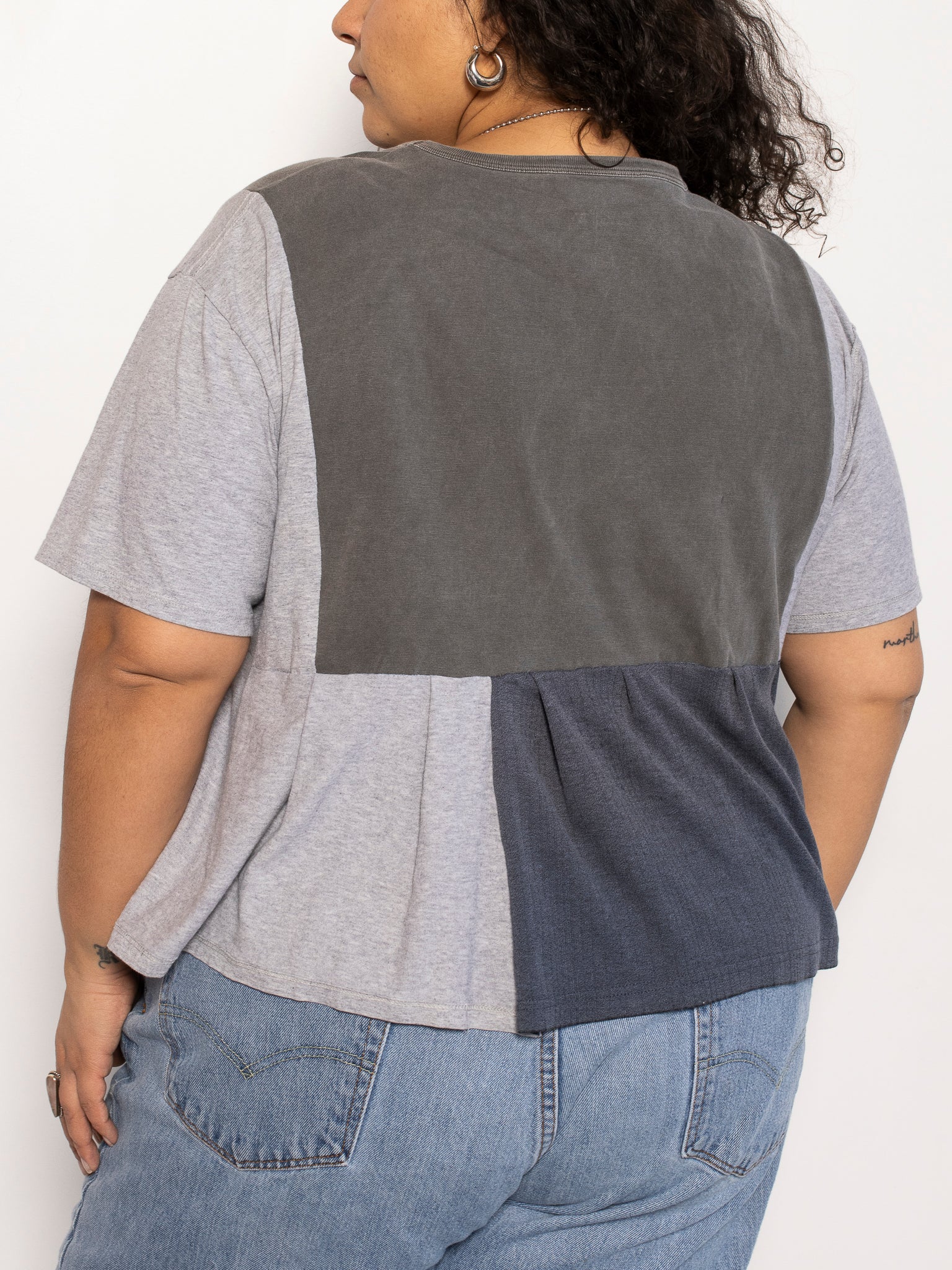 Playback Threads - Grey Peplum Tee (1X)