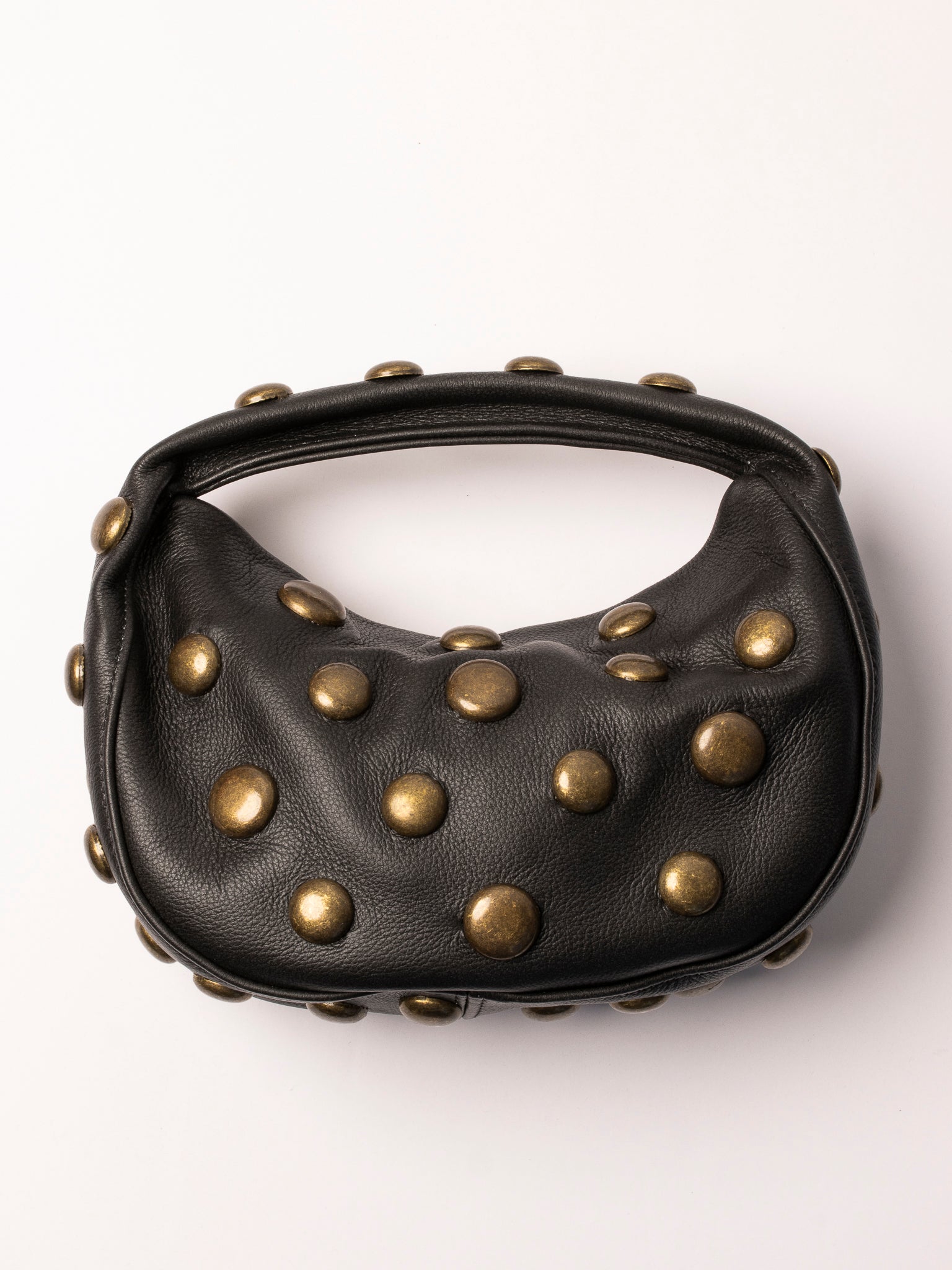 Danielle Bernard - Black Washed Gold Stud Bag