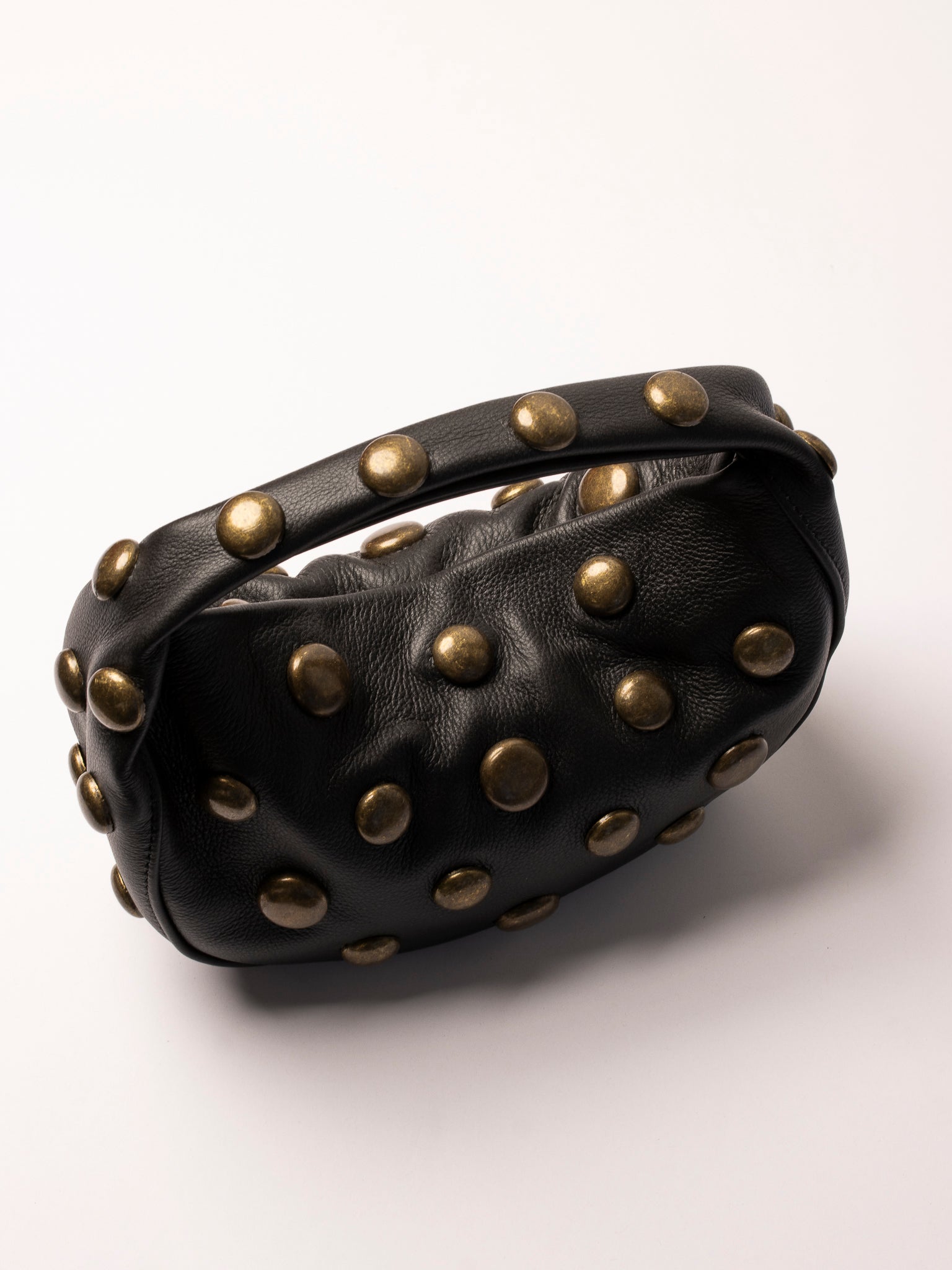 Danielle Bernard - Black Washed Gold Stud Bag