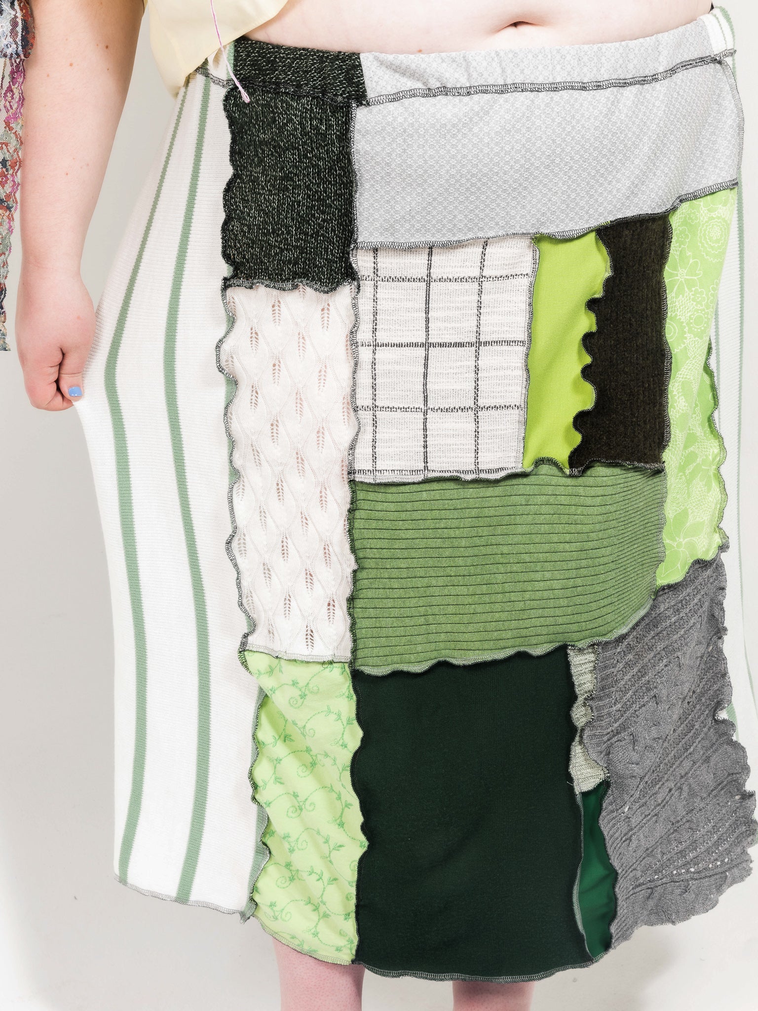 FiOT - Green Patchwork Maxi Skirt