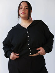 Noble - Ash Waffle Sailor Cardigan (XL-3X)