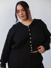 Noble - Ash Waffle Sailor Cardigan (XL-3X)