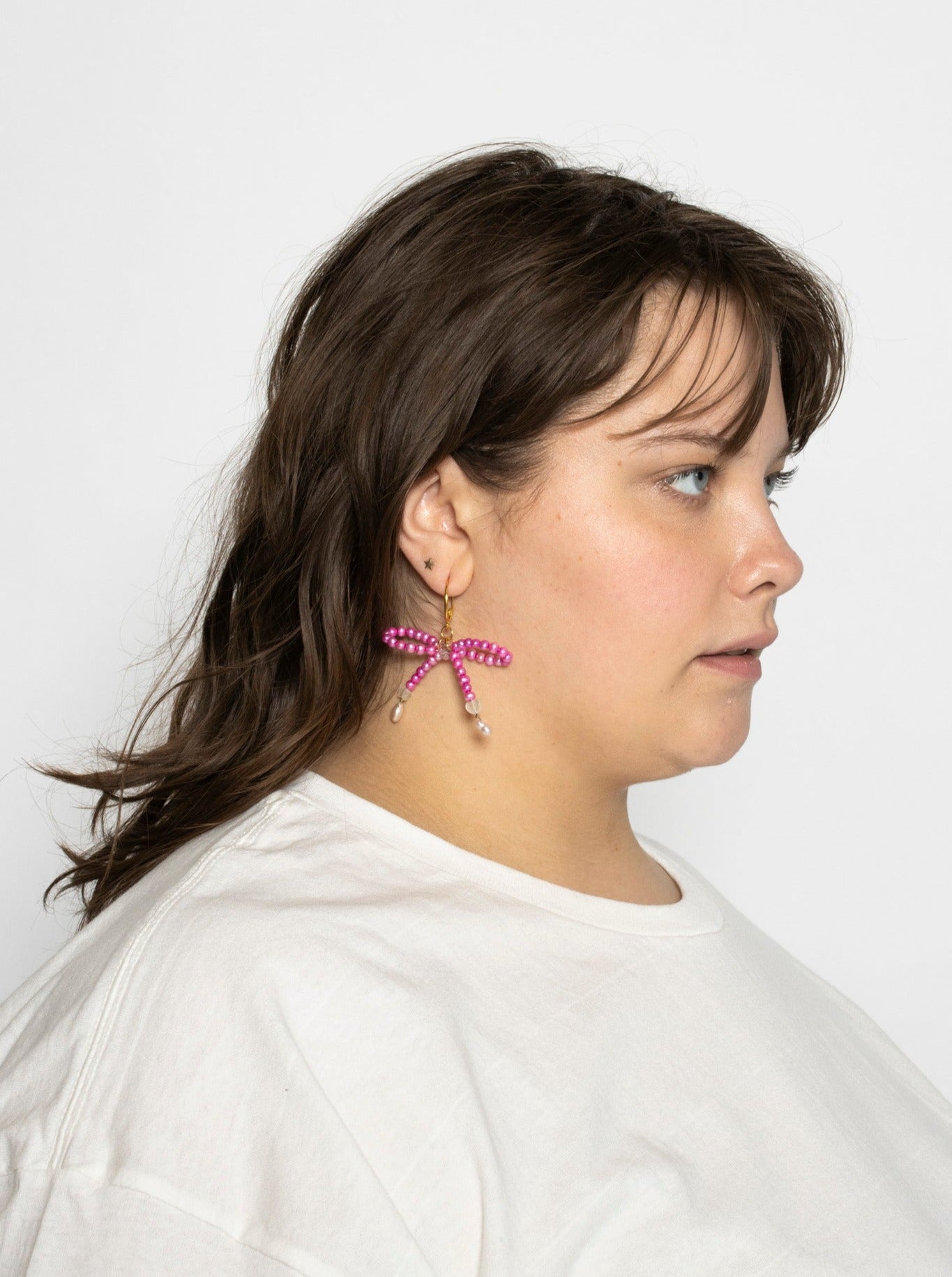 Studio Viv - Pink Bow Earrings