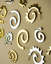 Paulina Otero - Caracol & Espiral Silver Hoops