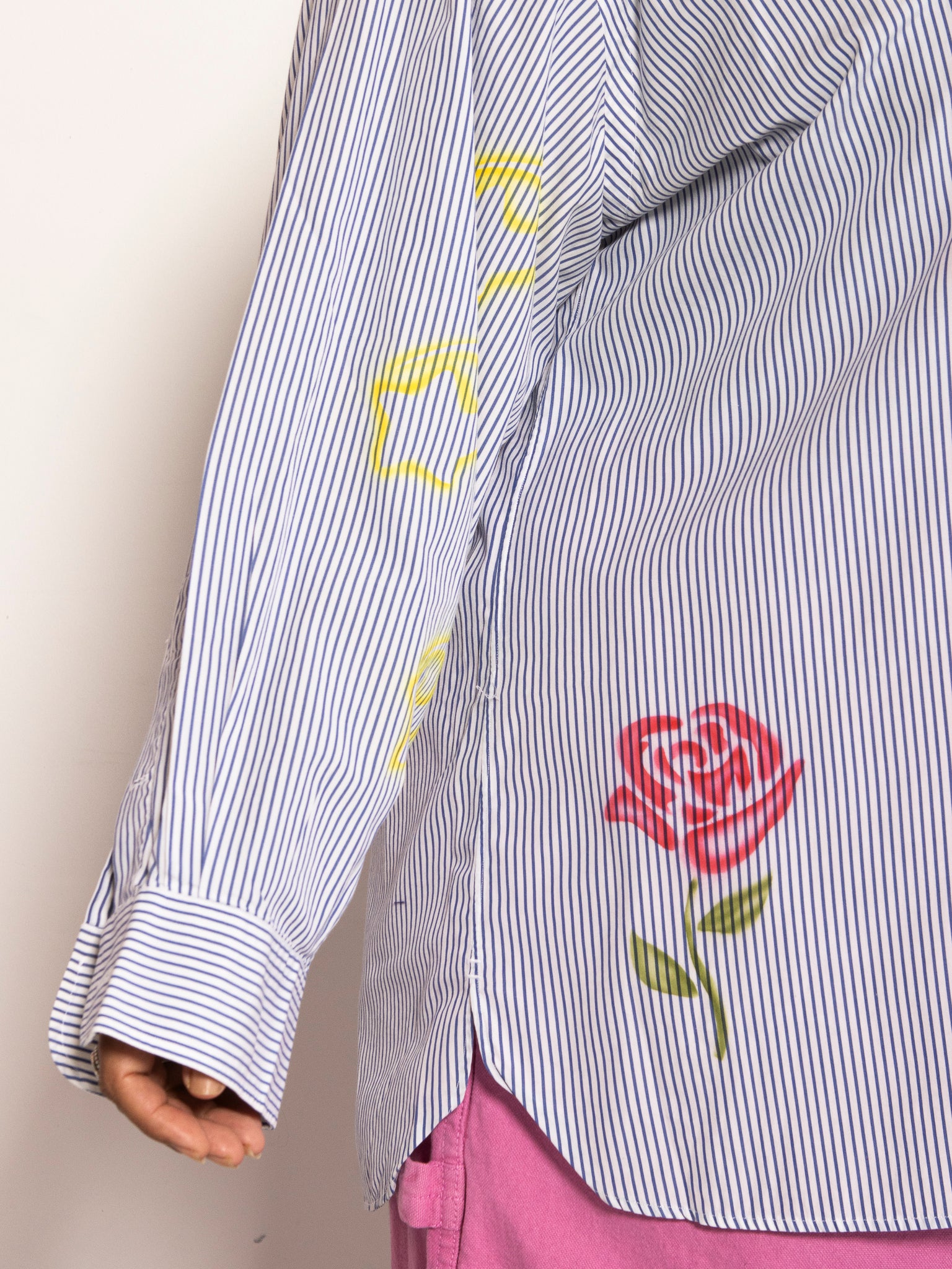 Femlord x BRZ - Valentine's Blue Stripe Rose Shirt (2X)