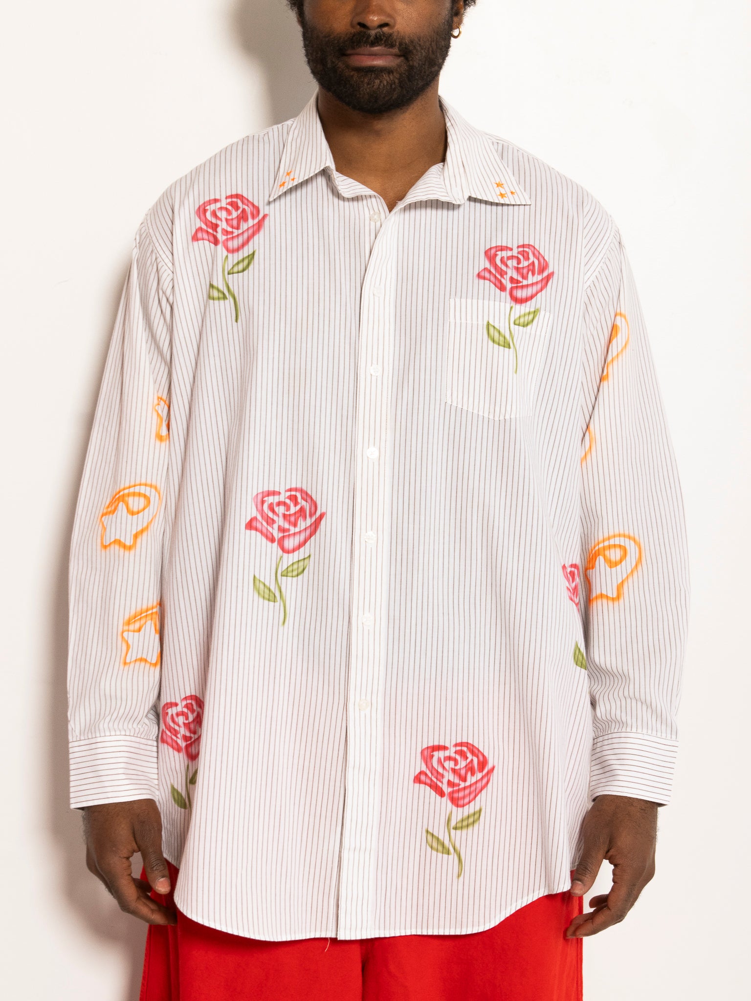 Femlord x BRZ - Valentine's Stripe Rose Shirt (1X)