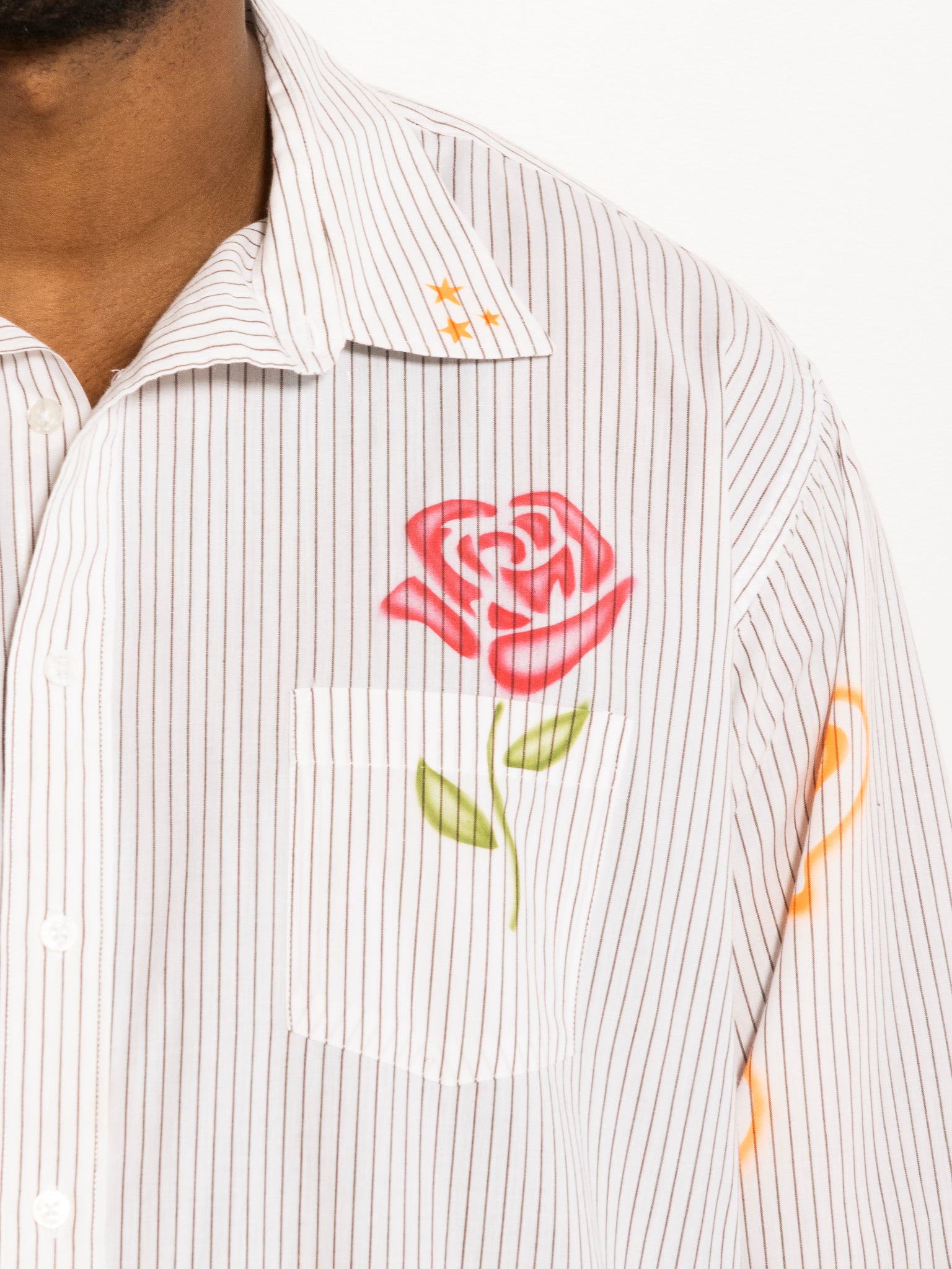 Femlord x BRZ - Valentine's Stripe Rose Shirt (1X)