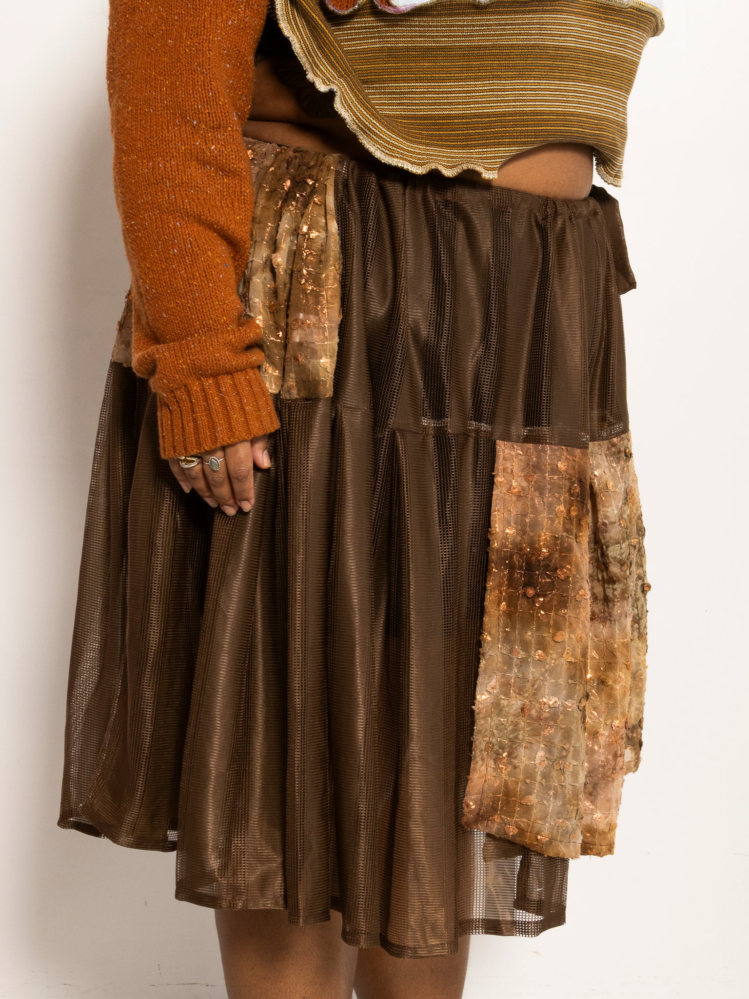 makmak - Brown Asymmetric Skirt (S-5X)