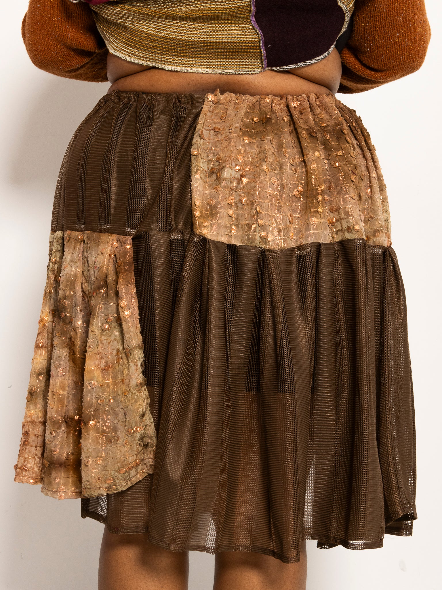 makmak - Brown Asymmetric Skirt (S-5X)