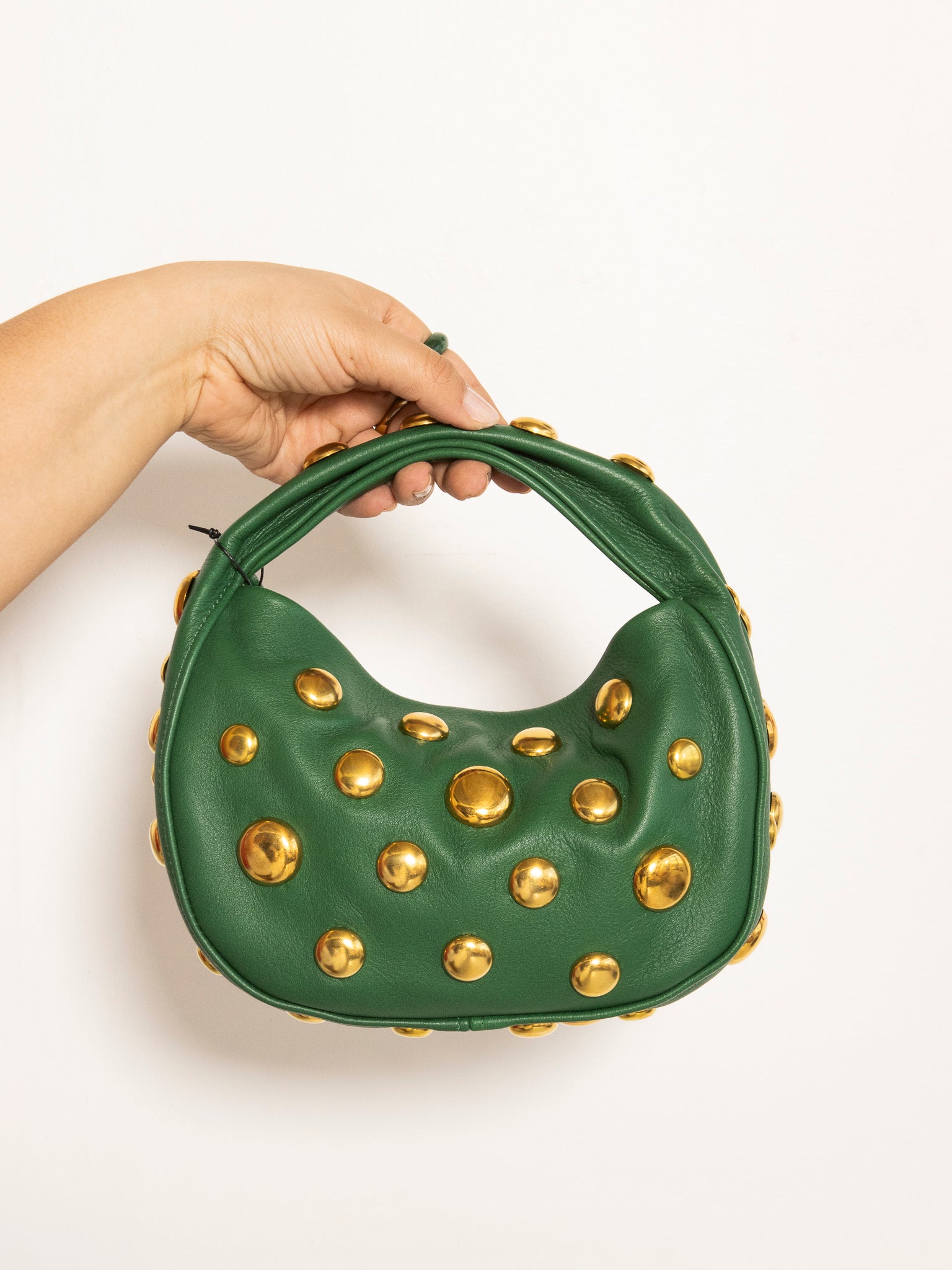 Danielle Bernard - Green Gold Stud Bag