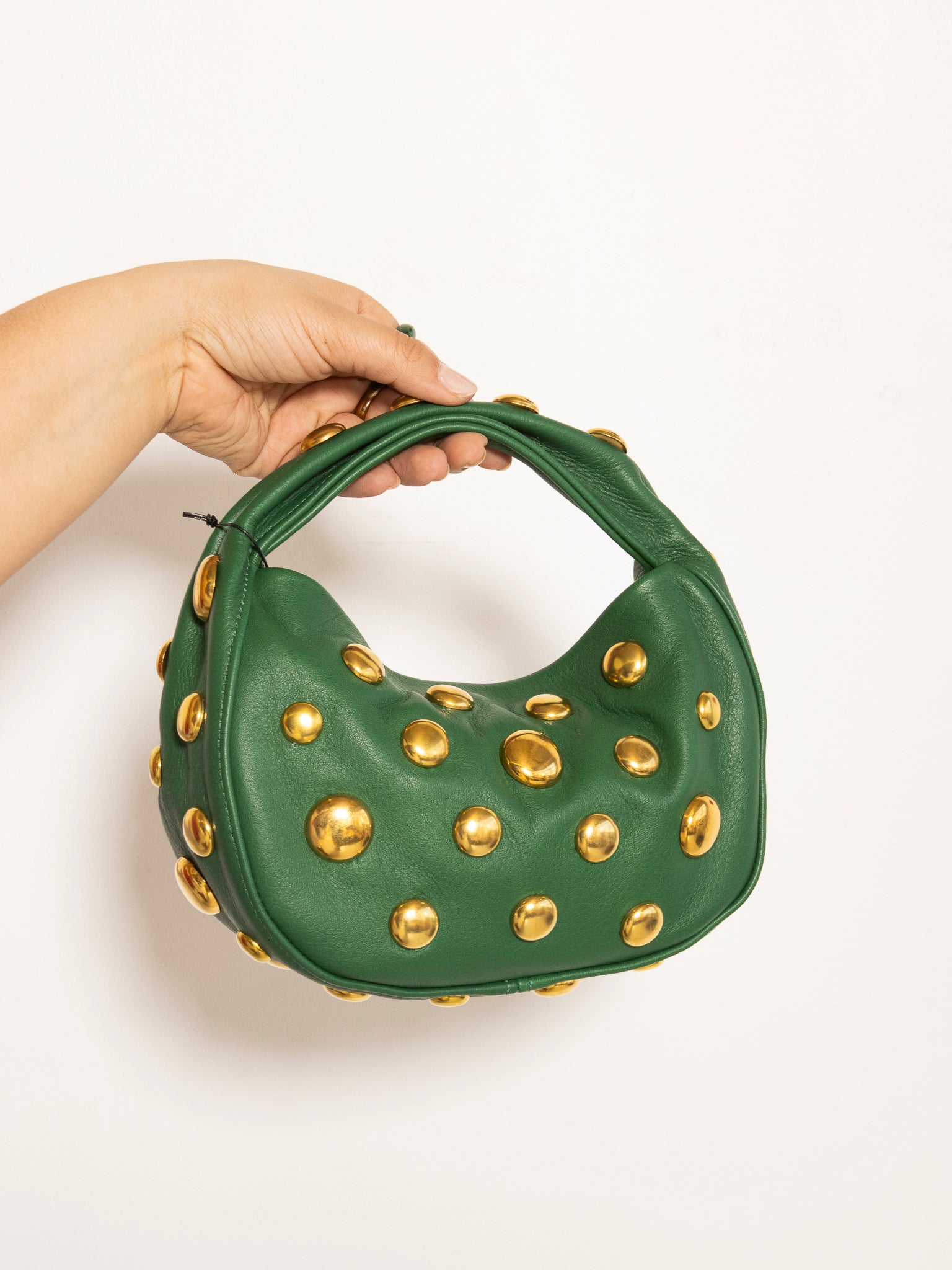 Danielle Bernard - Green Gold Stud Bag