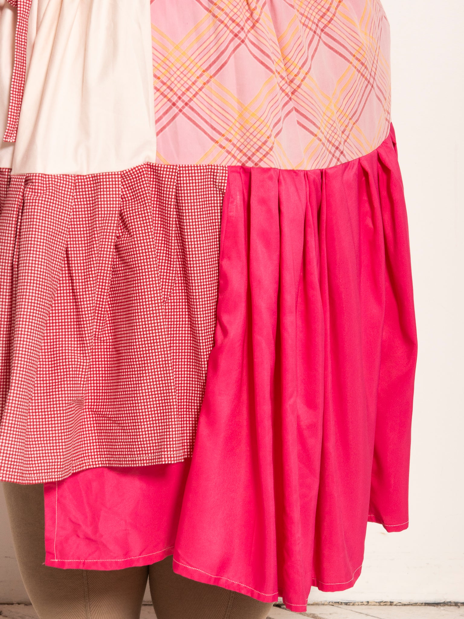 makmak - Pink Patchwork Asymmetrical Skirt (S-5X)