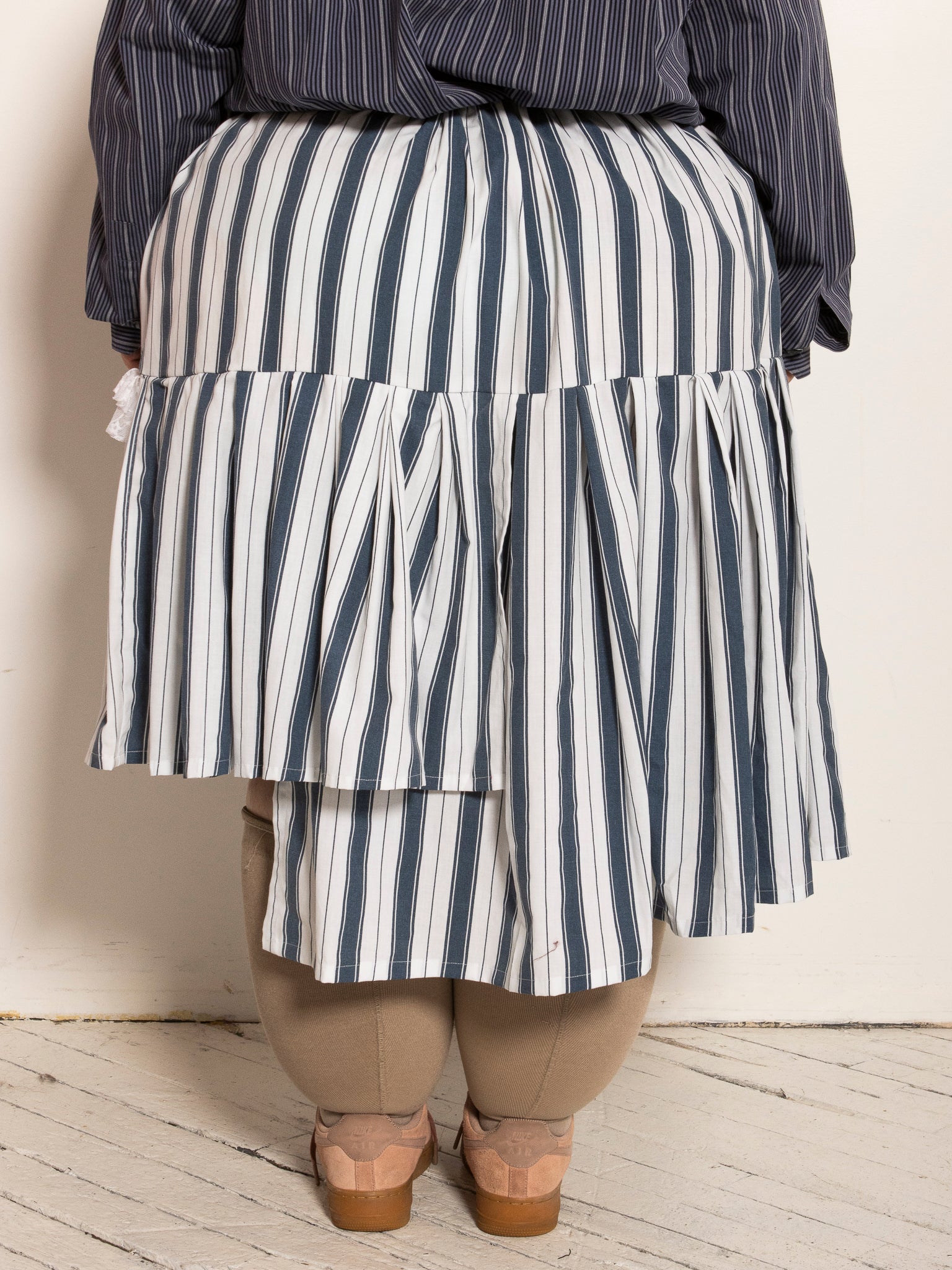 makmak - Striped Asymmetrical Skirt (S-5X)