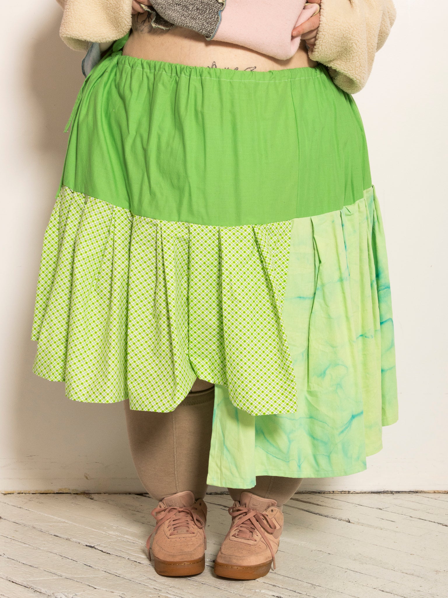 makmak - Lime Asymmetrical Skirt (S-5X)