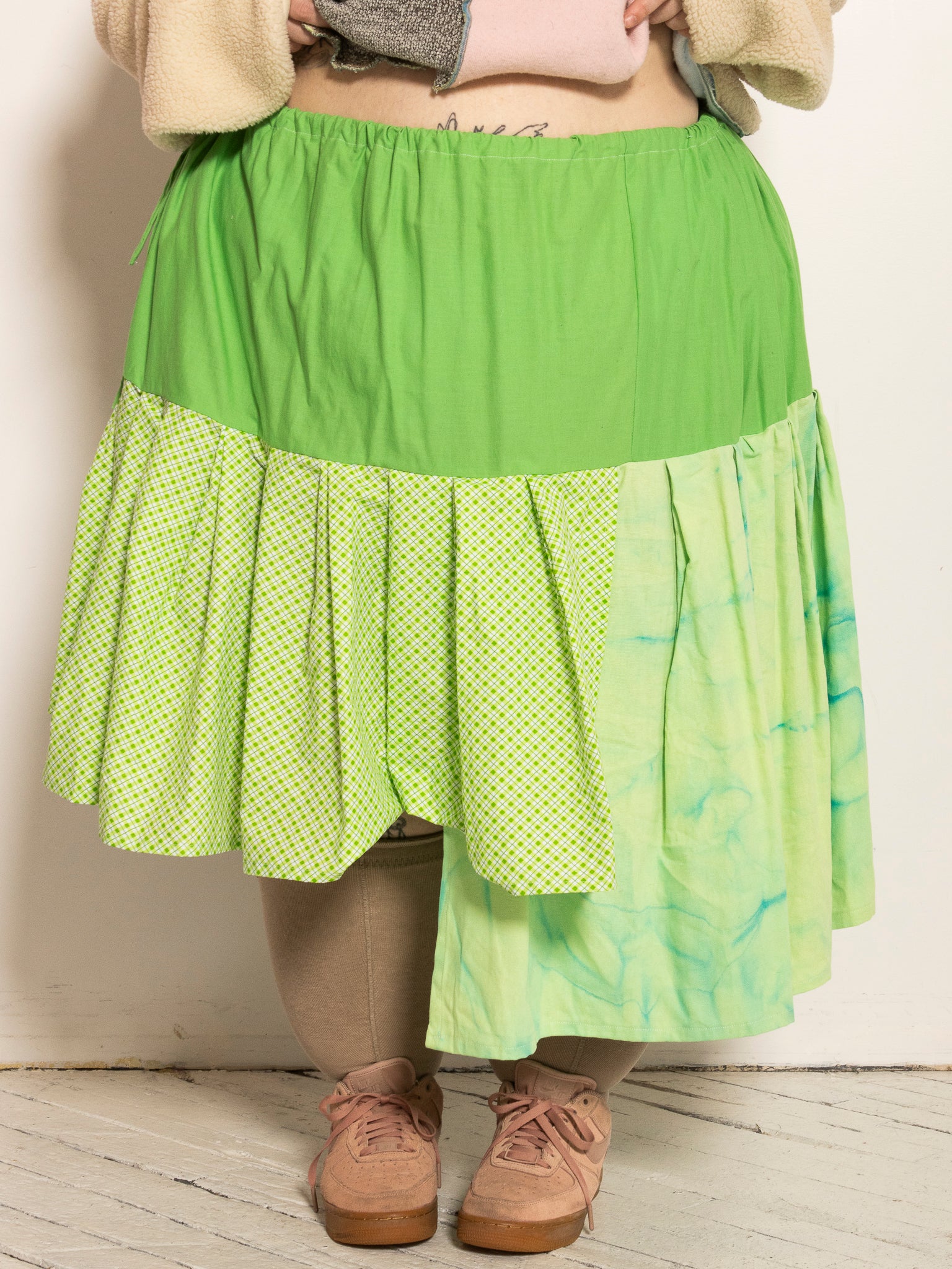 makmak - Lime Asymmetrical Skirt (S-5X)