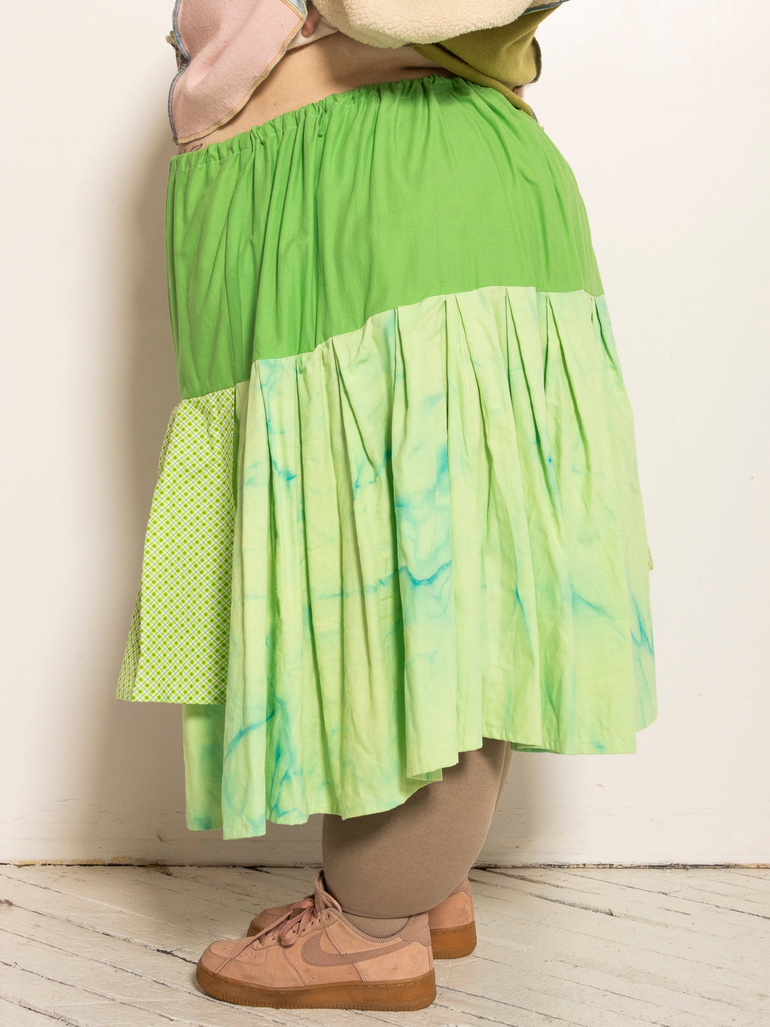 makmak - Lime Asymmetrical Skirt (S-5X)