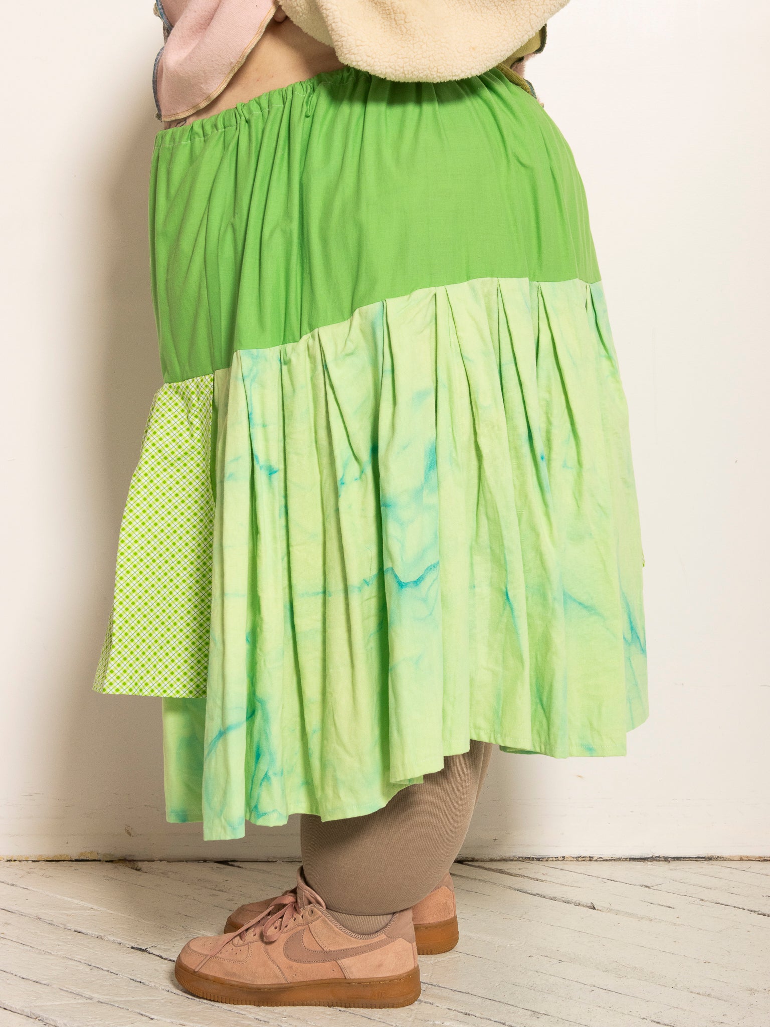 makmak - Lime Asymmetrical Skirt (S-5X)