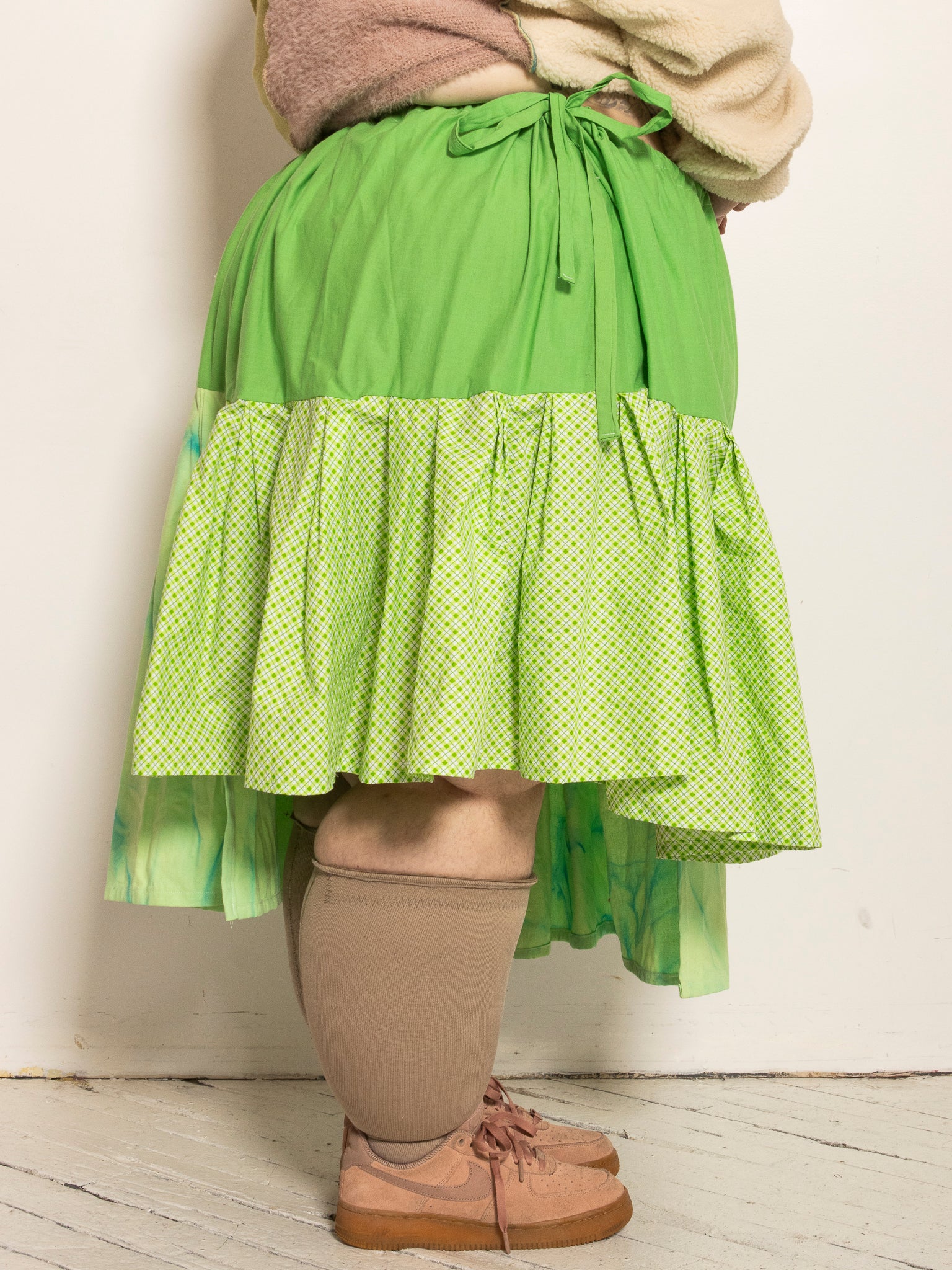 makmak - Lime Asymmetrical Skirt (S-5X)