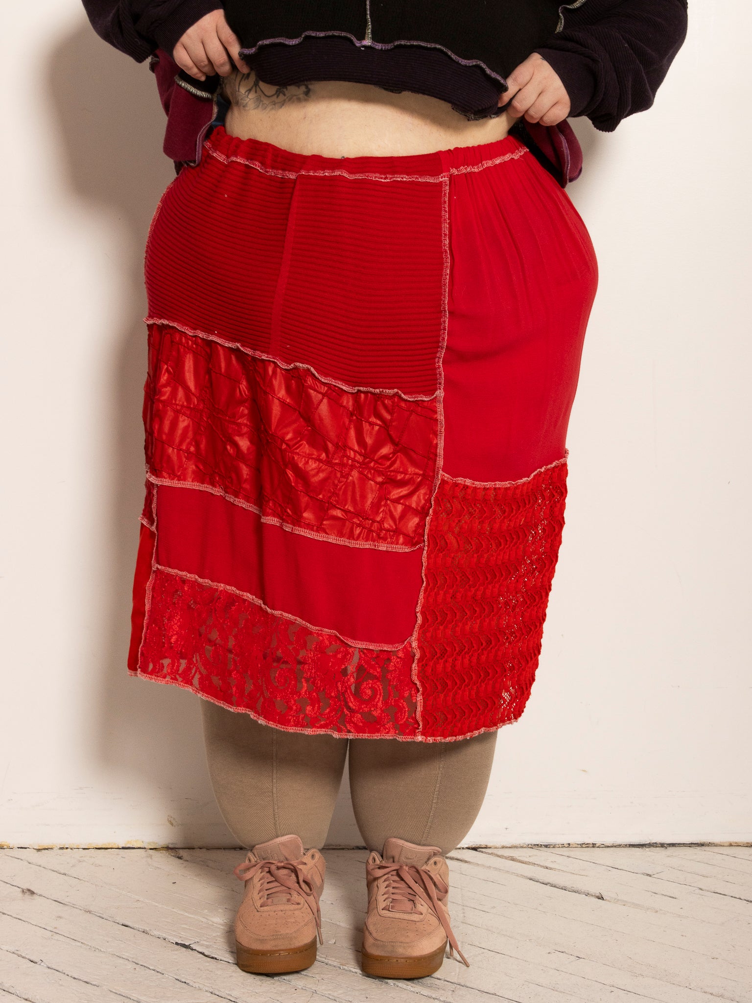 FiOT - Red Patchwork Skirt (3X-5X)