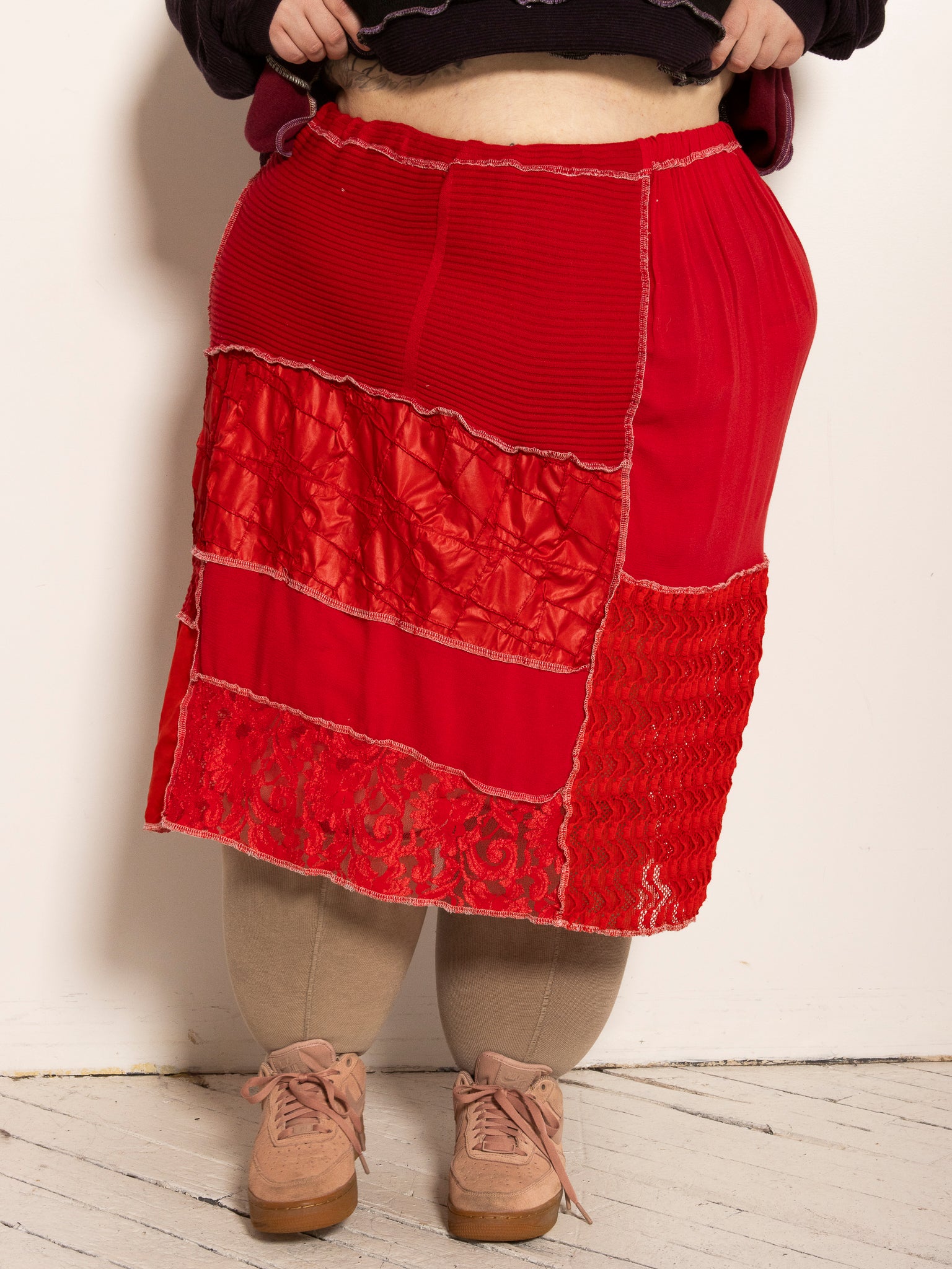 FiOT - Red Patchwork Skirt (3X-5X)