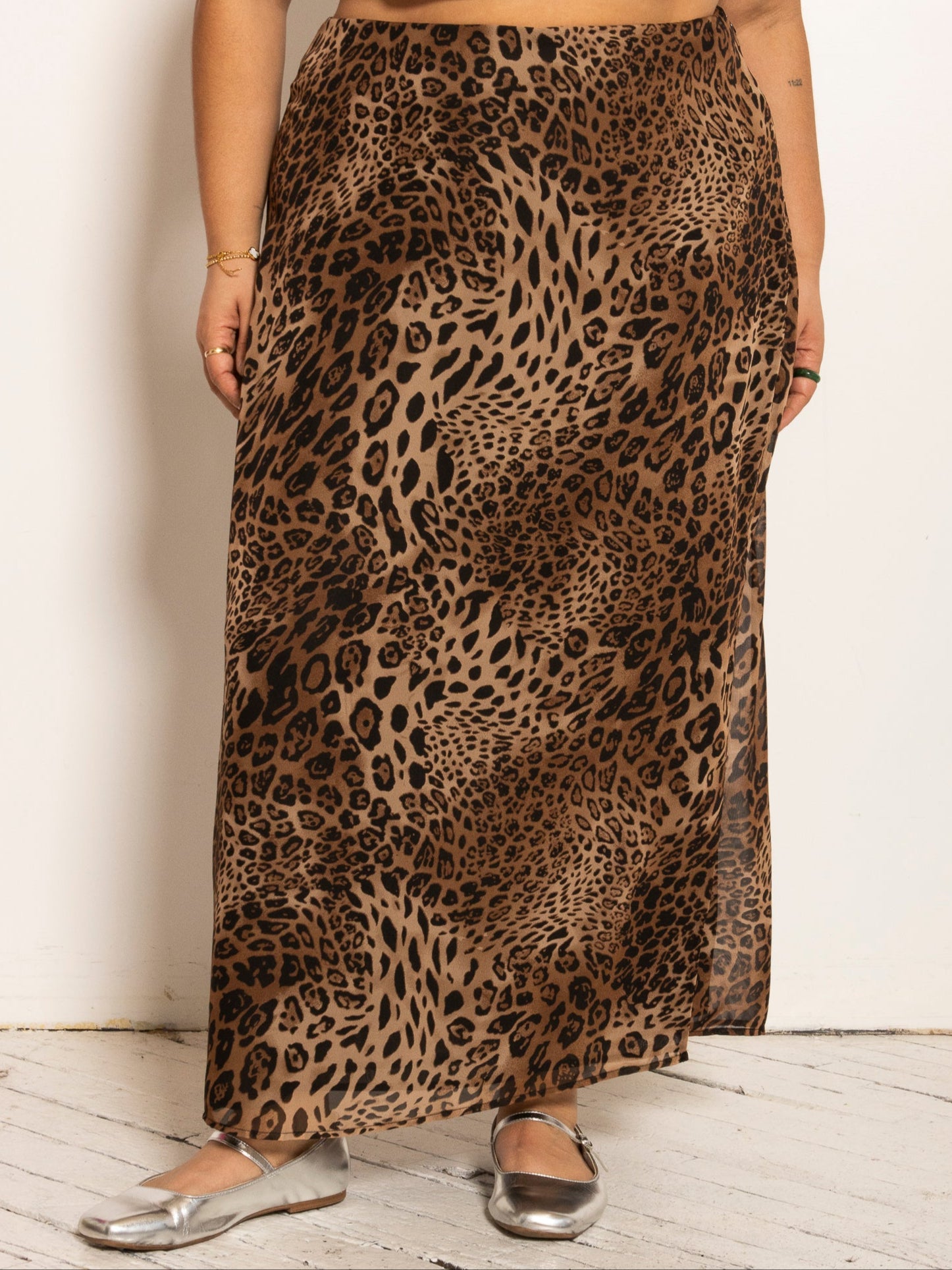 GIA/irl -  Bella Leopard Maxi Skirt