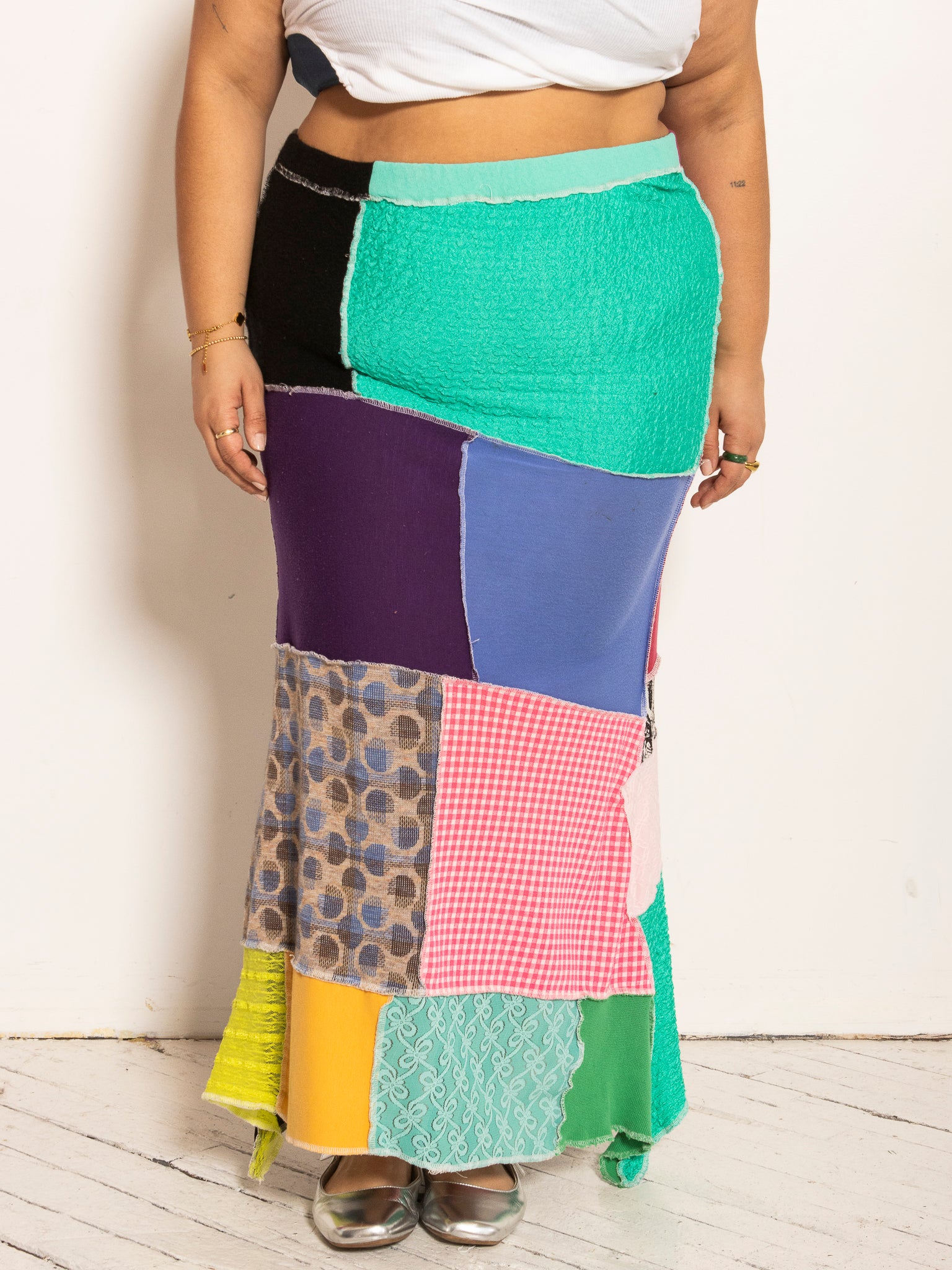 FiOT - Vibrant Patchwork Mermaid Skirt (XL-3X)