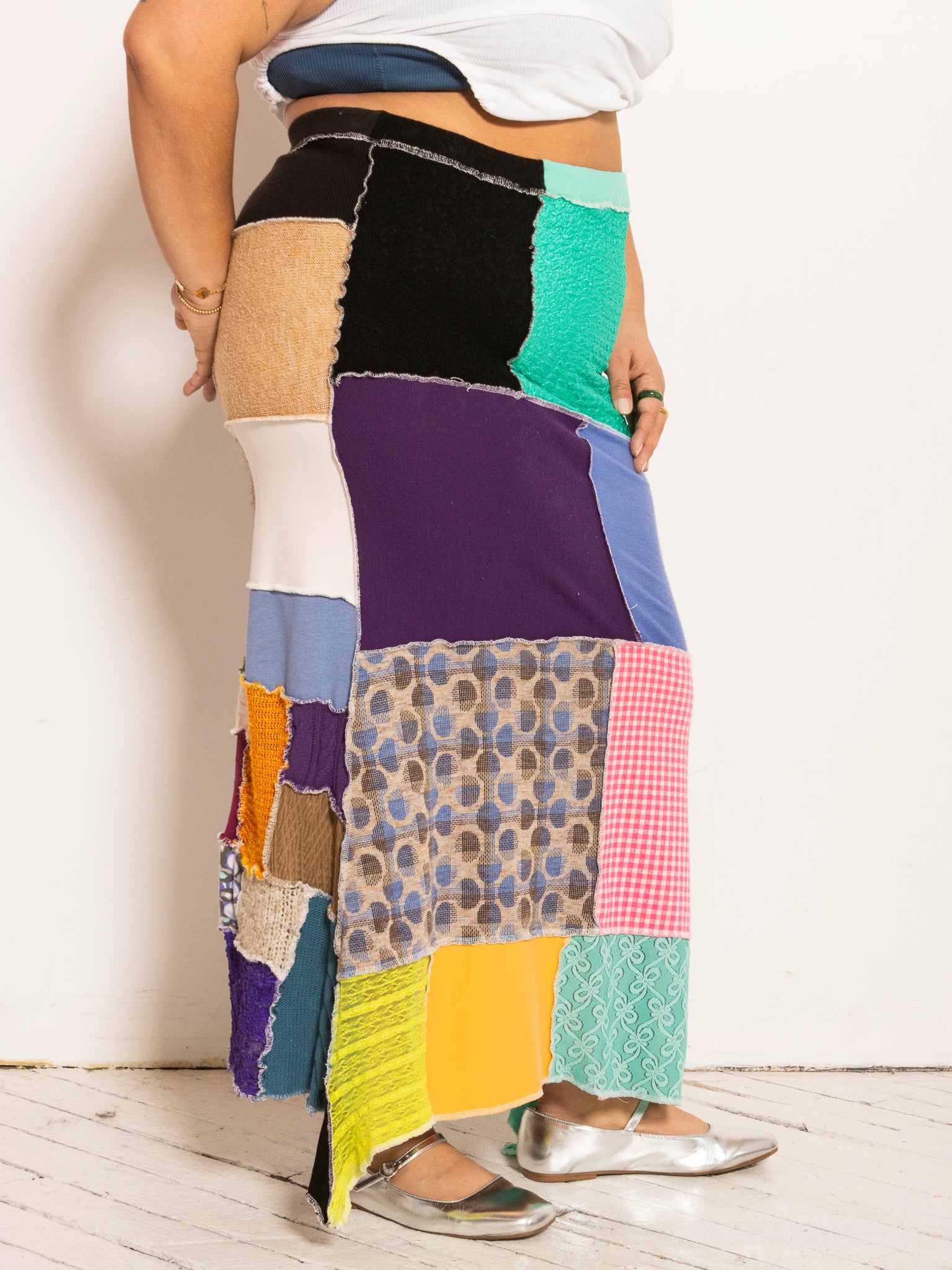 FiOT - Vibrant Patchwork Mermaid Skirt (XL-3X)