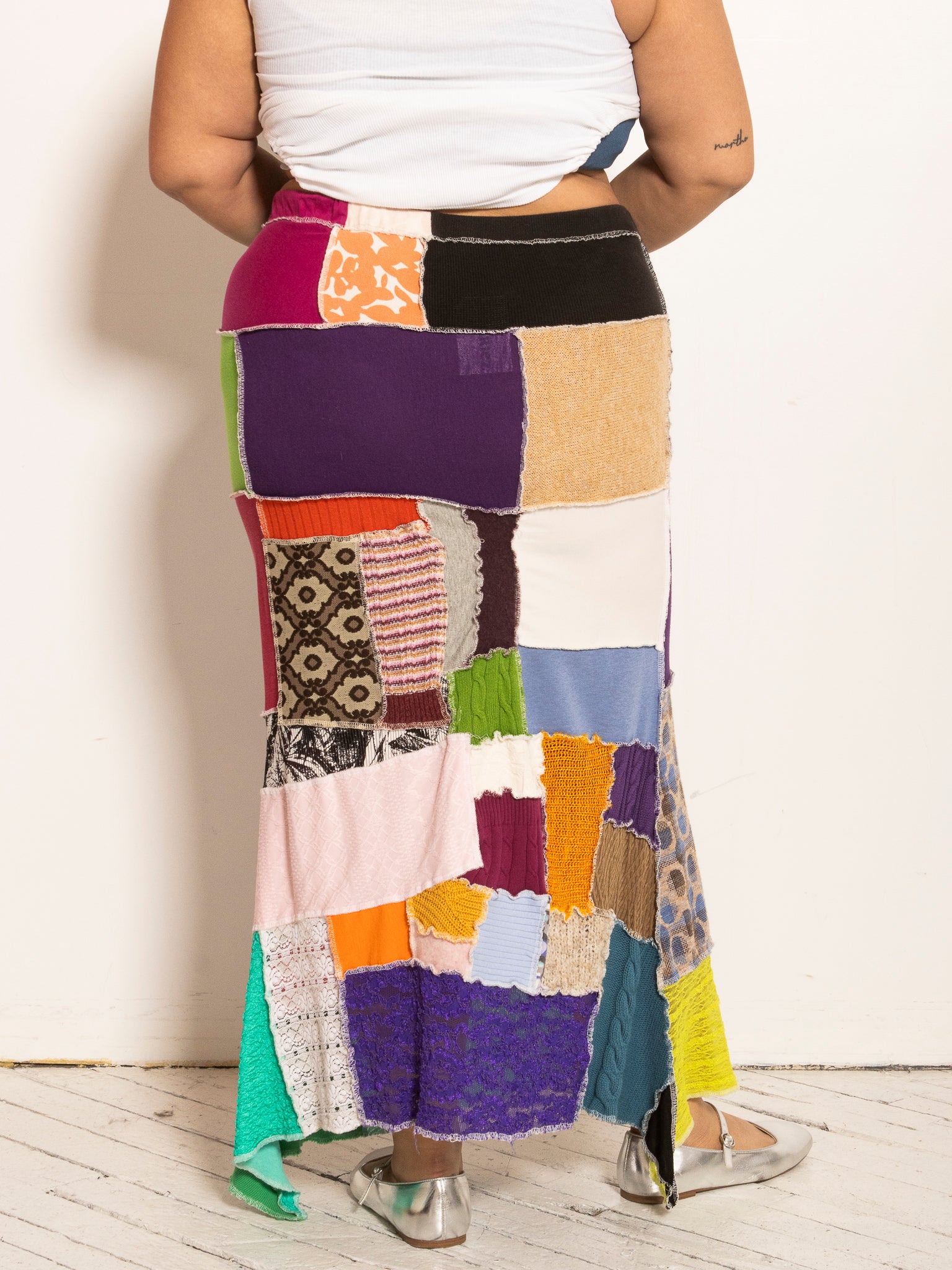 FiOT - Vibrant Patchwork Mermaid Skirt (XL-3X)