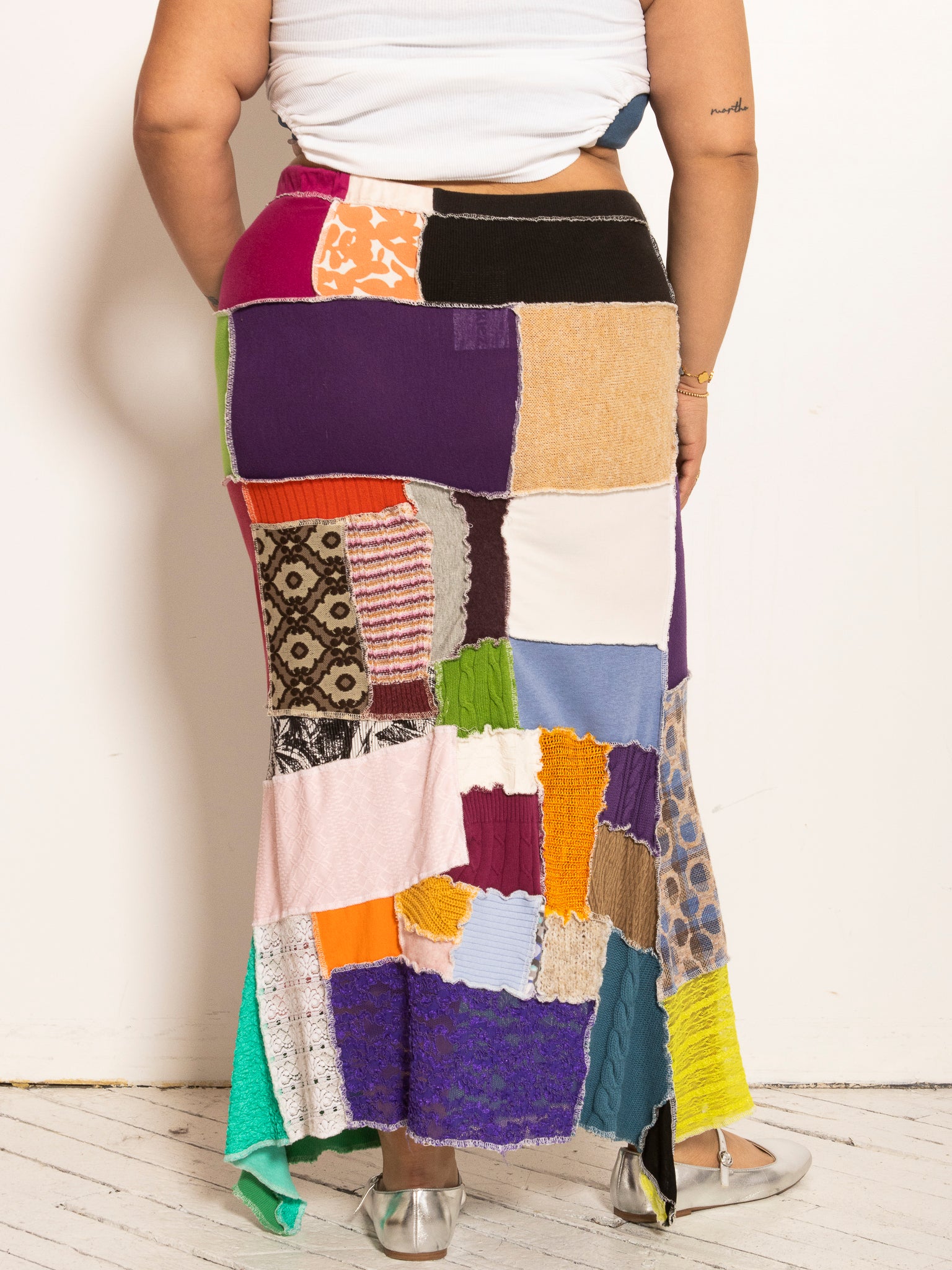 FiOT - Vibrant Patchwork Mermaid Skirt (XL-3X)